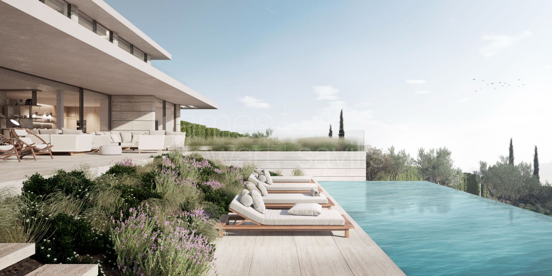 Villa en construcción casi terminada en zona de Almenara, Sotogrande Alto, con fabulosas vistas al golf y al mar