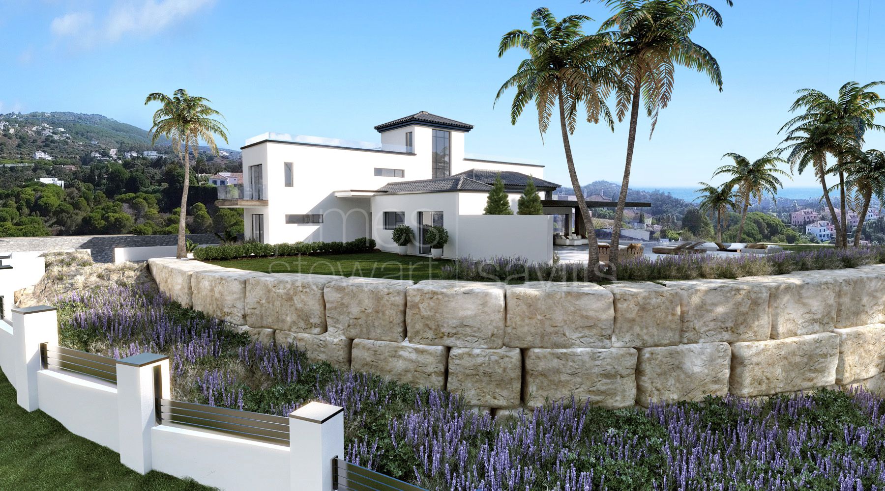 Magnífica villa que se terminará en verano de 2024 con vistas panorámicas al mar en Sotogrande