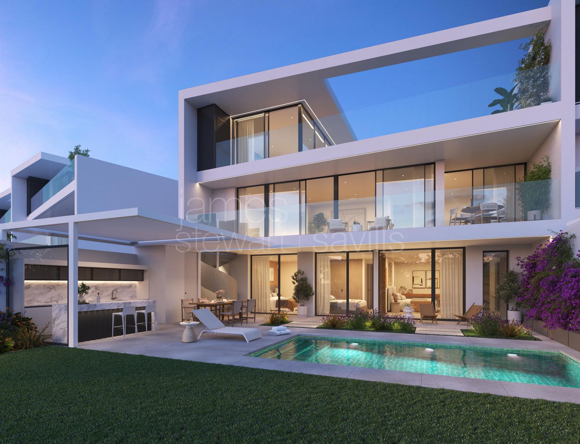 New Townhouses and Semi-Detached Villas with Private Pools in Sotogrande Alto