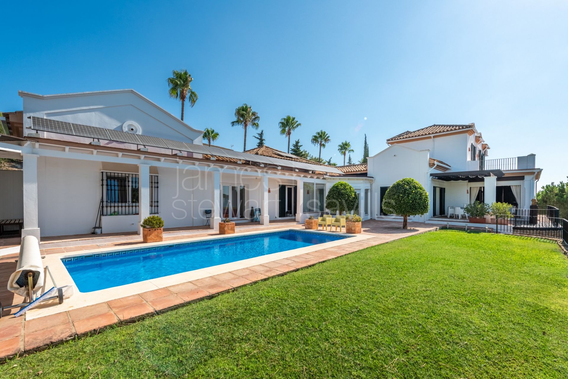 Beautiful family home combining Andalucian architure with contemporary styling in Sotogrande Alto