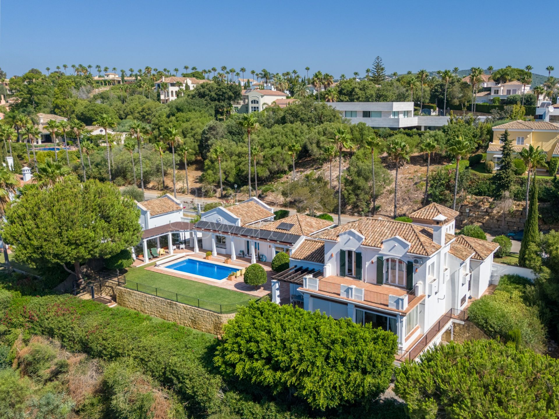 Beautiful family home combining Andalucian architure with contemporary styling in Sotogrande Alto