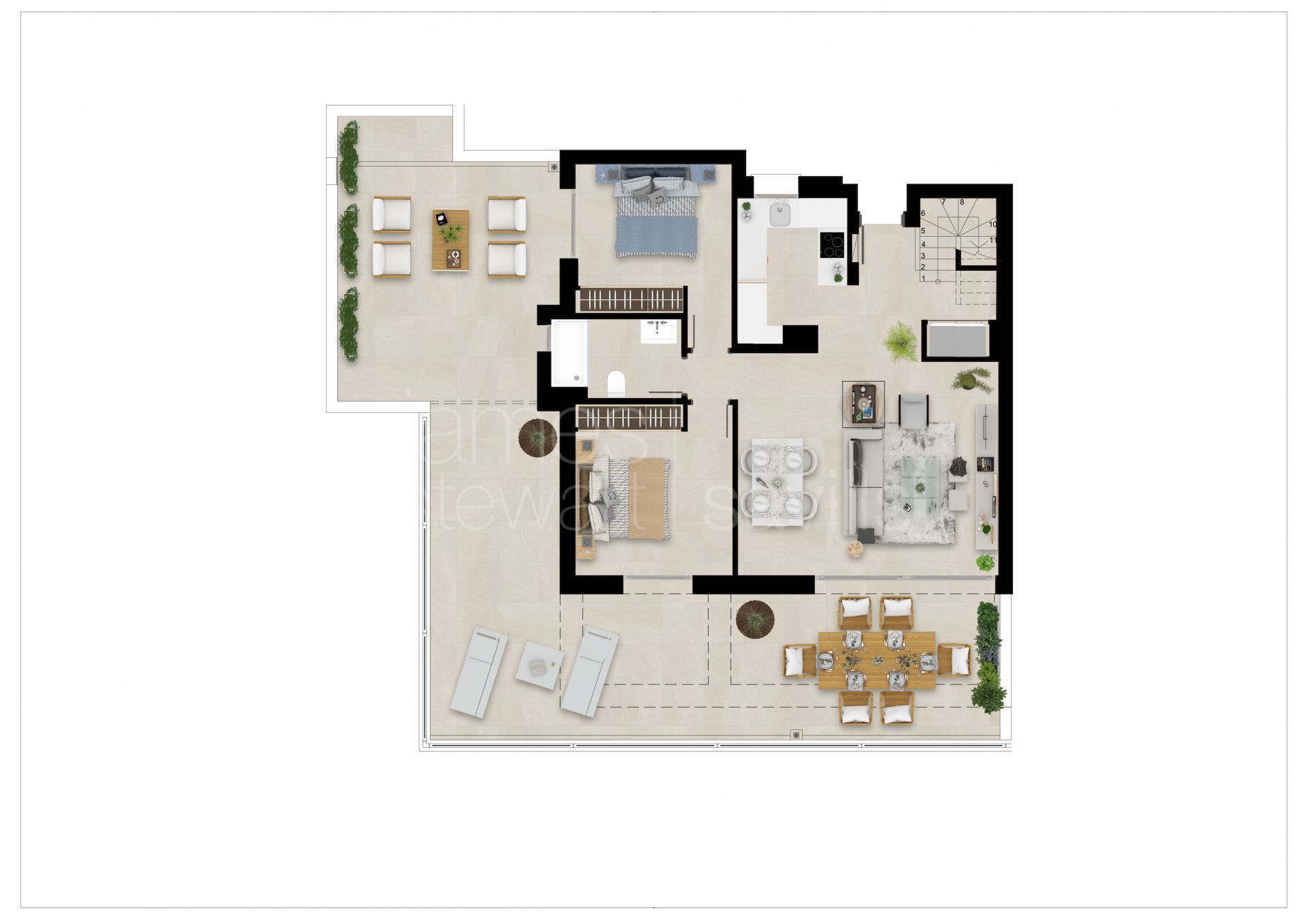 Nuevos apartamentos en primera linea de San Roque Golf desde €405.000