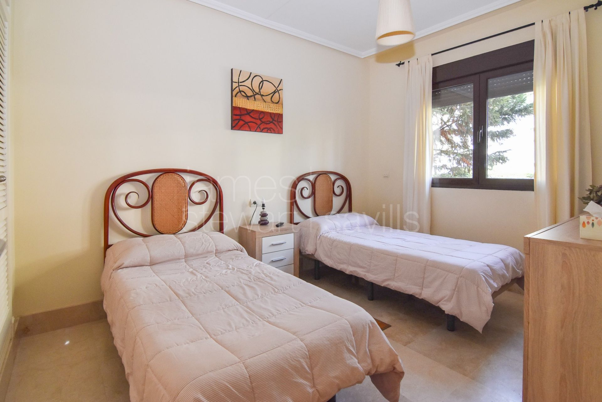 Two bedroom apartment in the beach side of the Marina with excellent rental potential