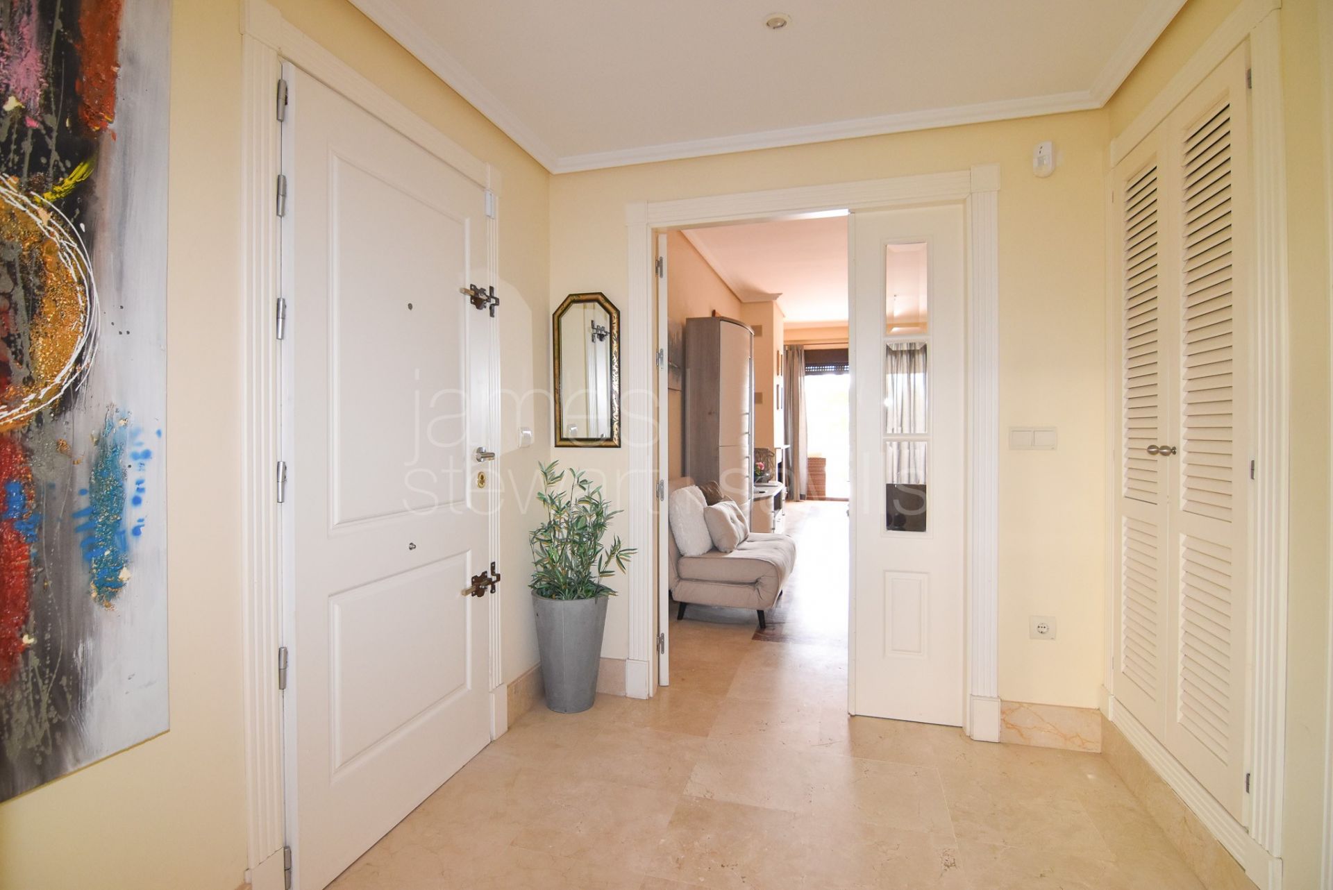 Two bedroom apartment in the beach side of the Marina with excellent rental potential