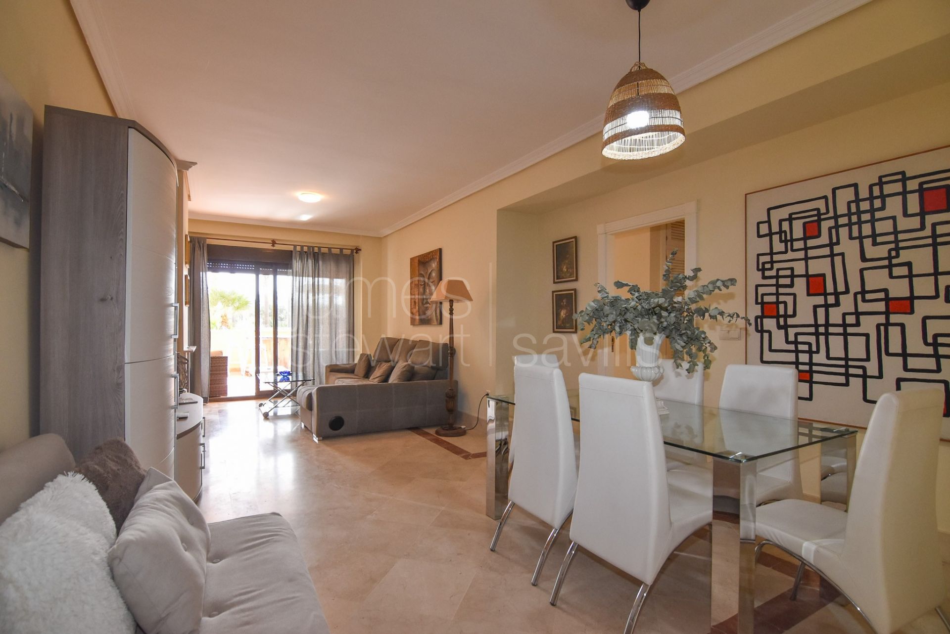 Two bedroom apartment in the beach side of the Marina with excellent rental potential