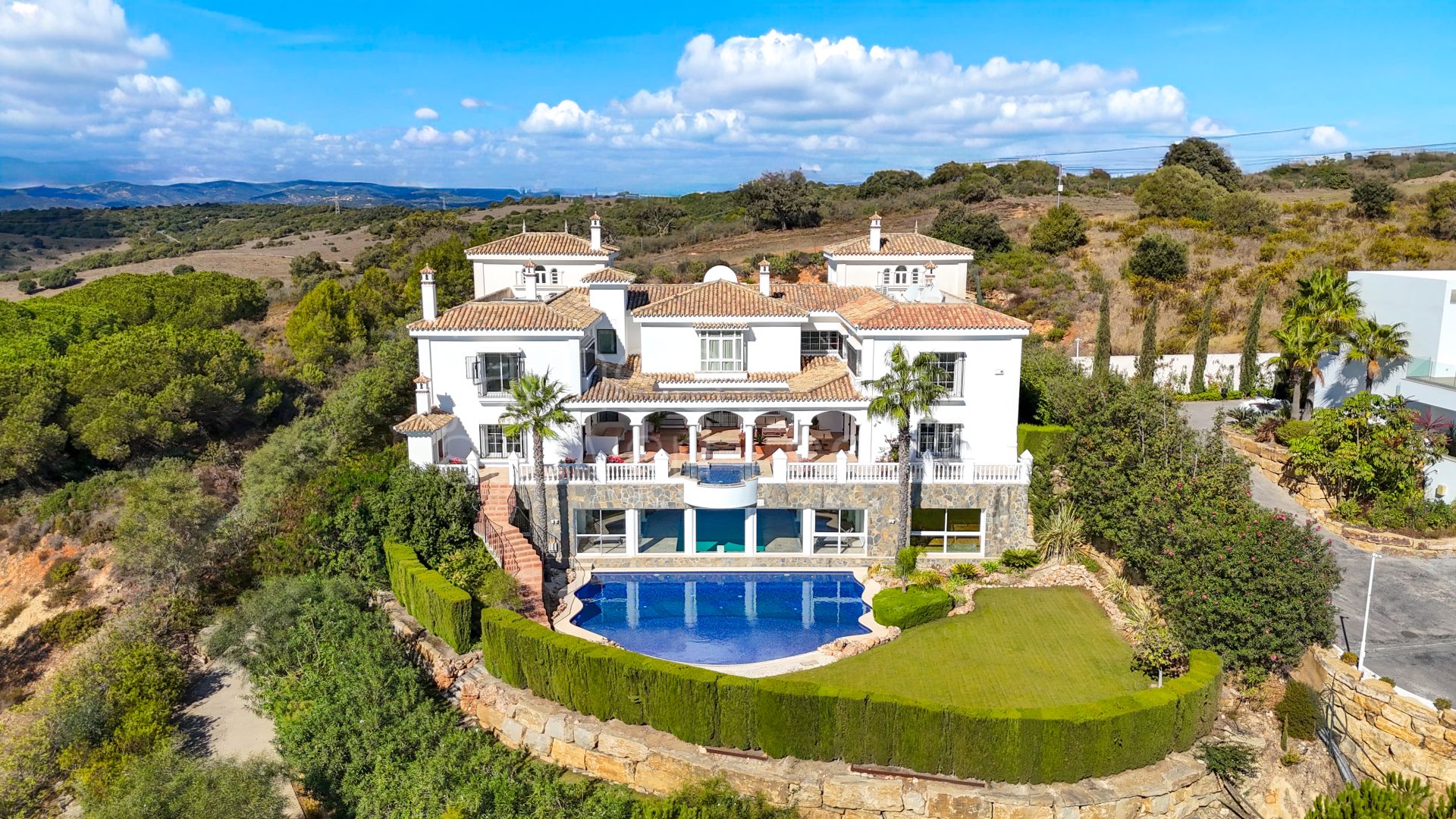 Grand Andalusian Villa with Spa, Cinema and 12-Car Garage in La Reserva Sotogrande