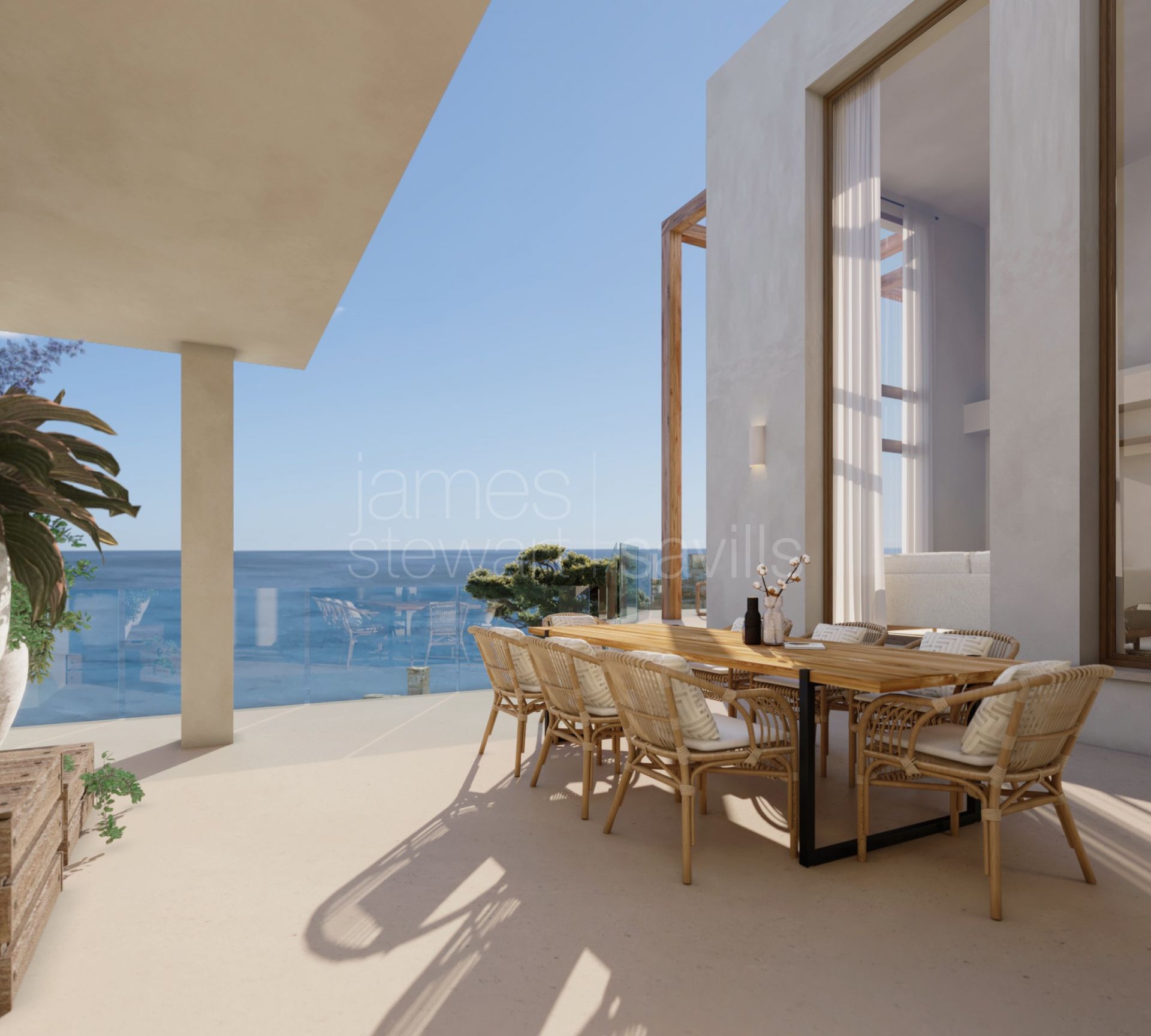 Contemporary villa with sea views in Punta Chullera, Manilva