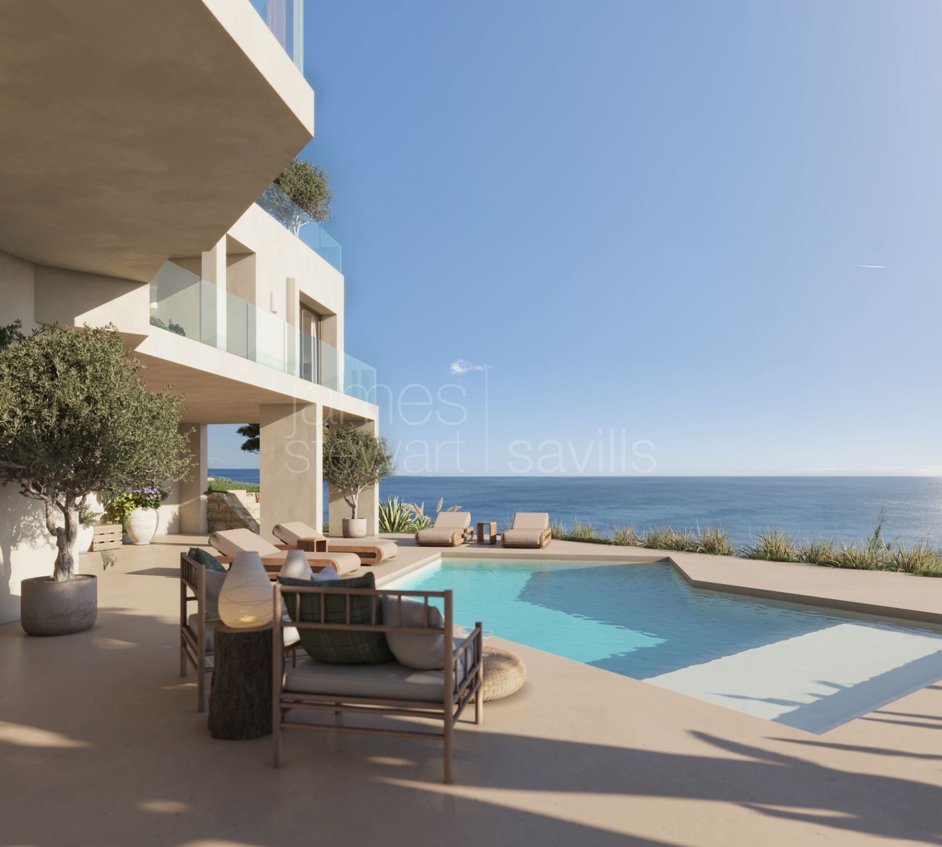Contemporary villa with sea views in Punta Chullera, Manilva