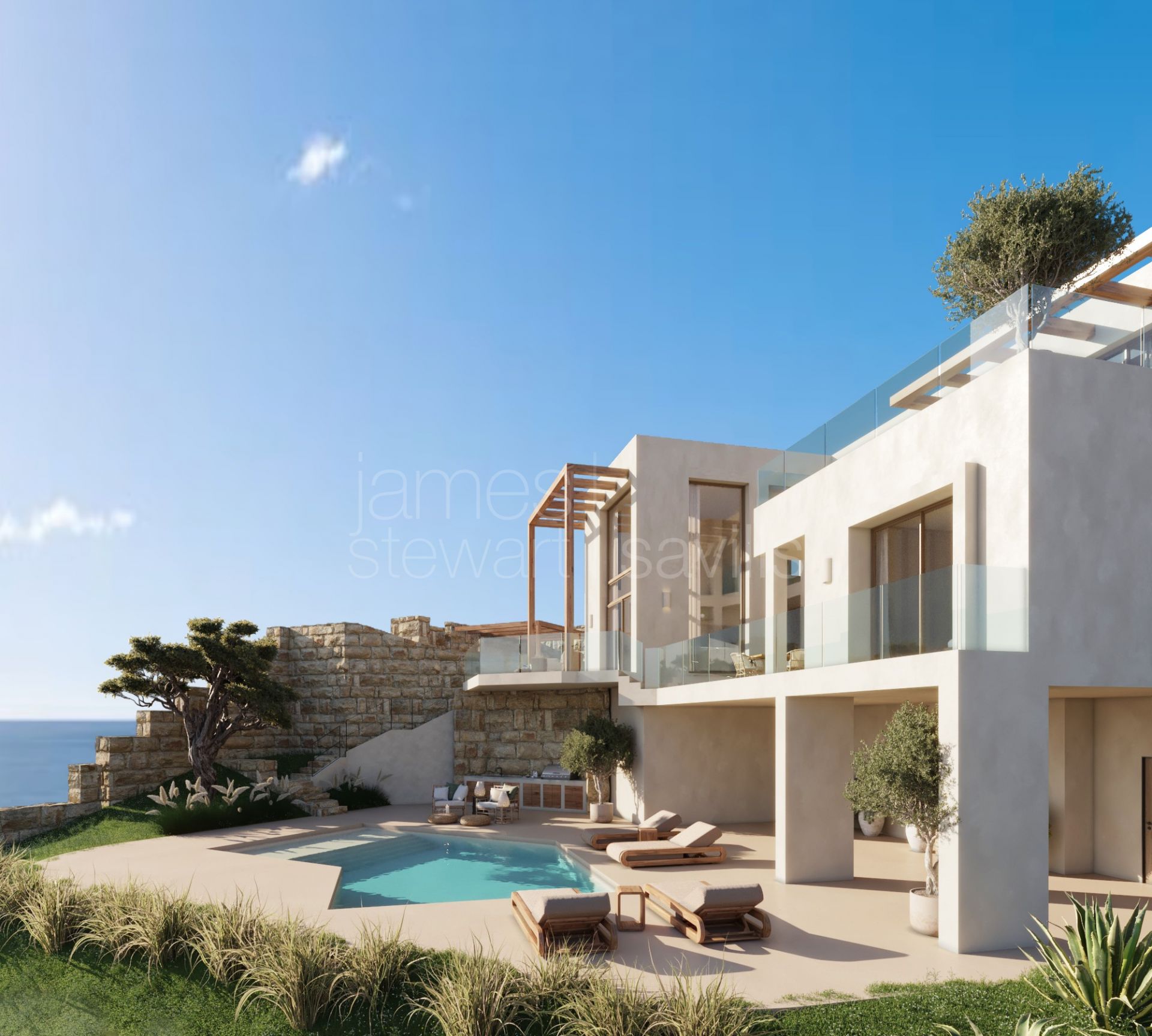 Contemporary villa with sea views in Punta Chullera, Manilva