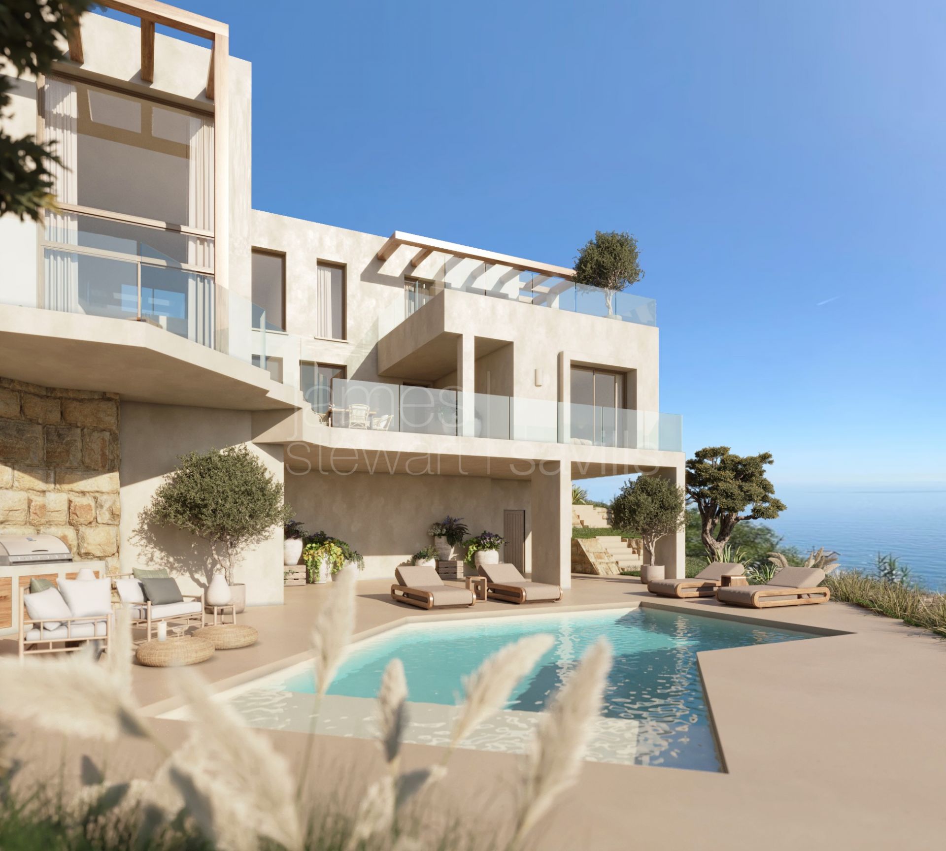 Contemporary villa with sea views in Punta Chullera, Manilva