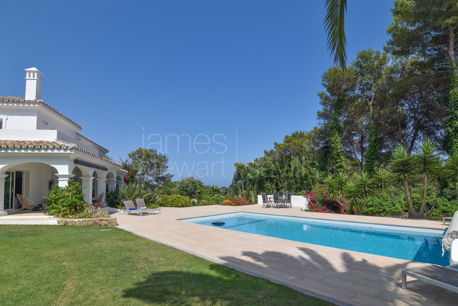 Elegant Andalusian-style villa frontline to Real Valderrama golf course, Sotogrande