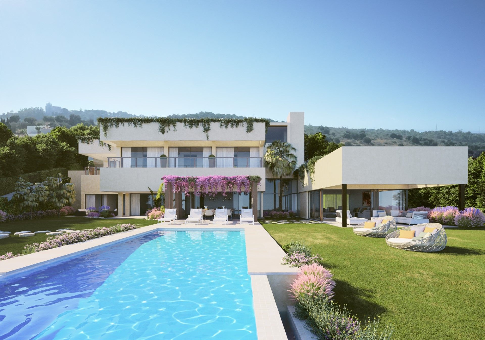 Zeitgenössische Villa mit herrlichem Meerblick, Flamingos Golf | Engel & Völkers Marbella