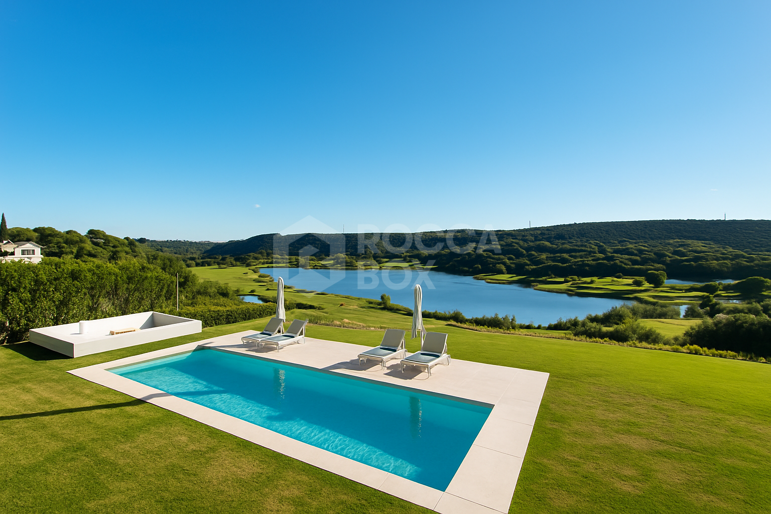 Contemporary Frontline Golf Villa with Lake Views – Sotogrande Alto