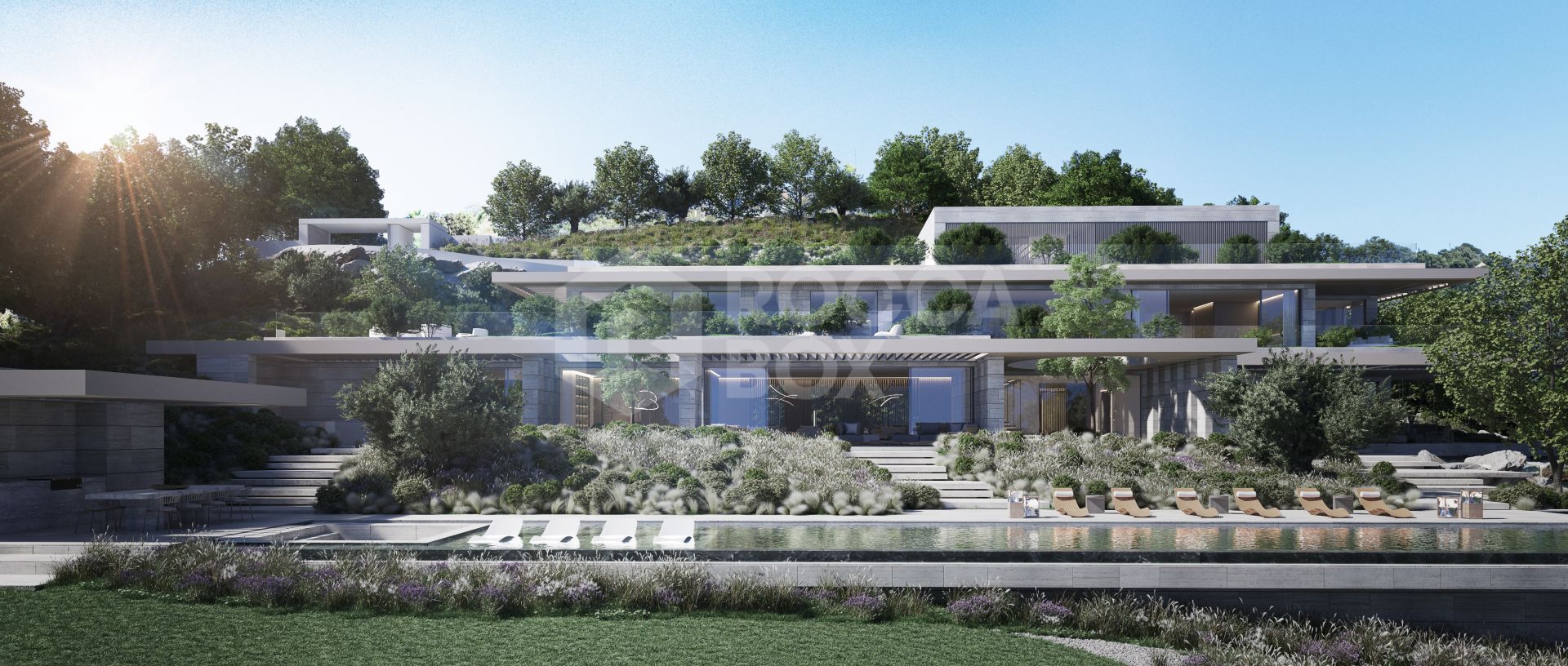 Southwest facing plot in La Zagaleta with a spectacular villa project