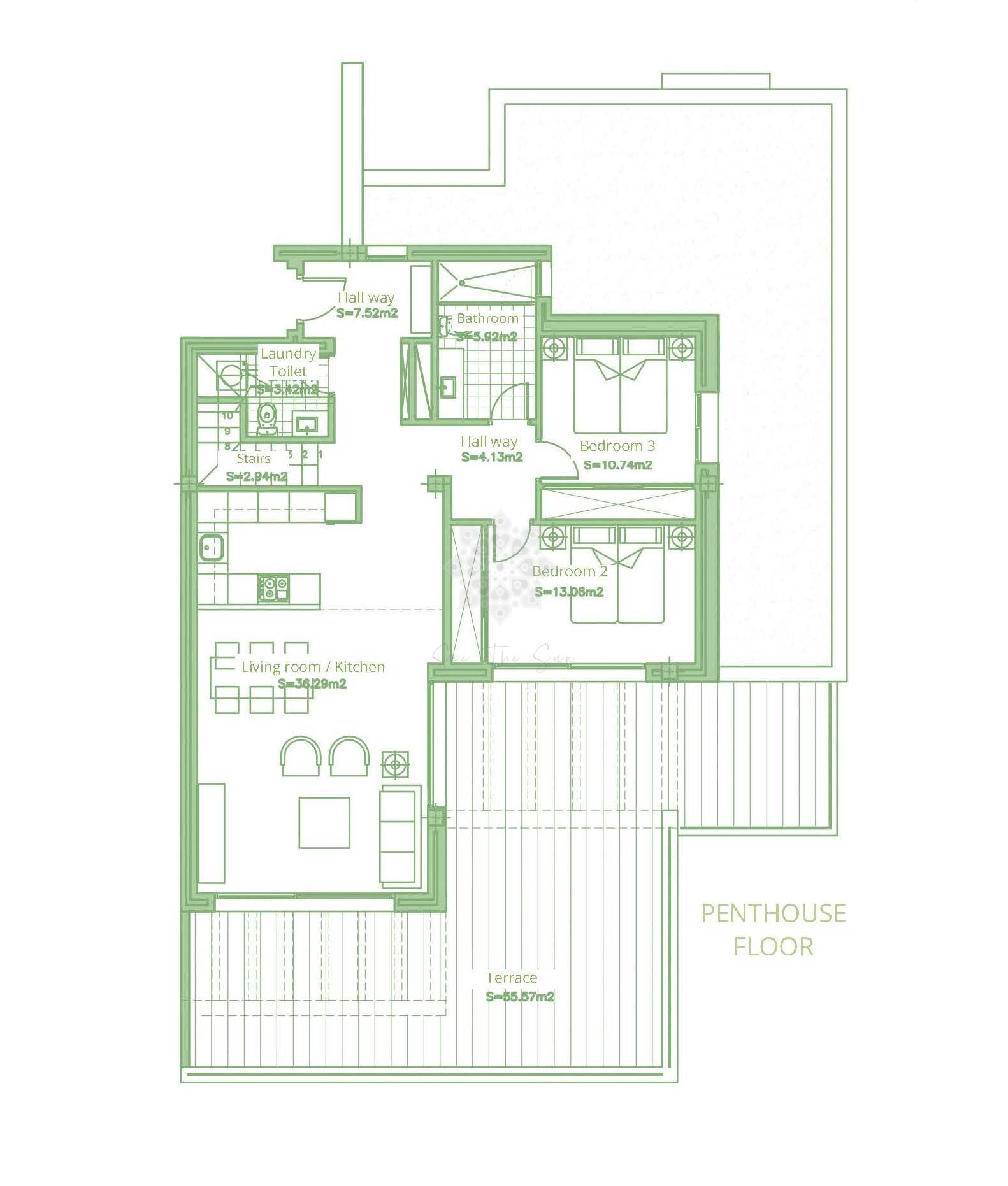 Penthouse in Cortijo del Golf, Estepona