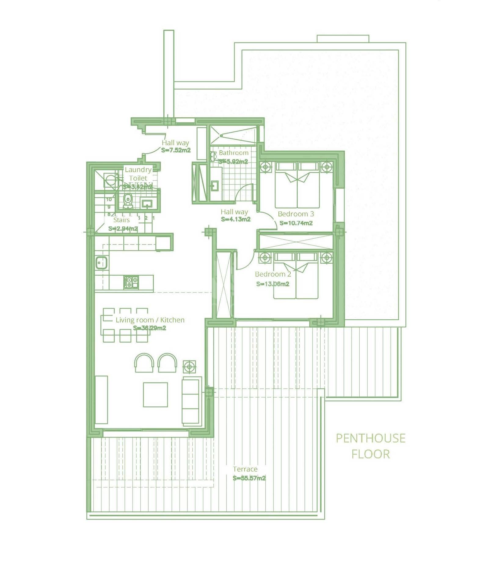 Penthouse in Cortijo del Golf, Estepona