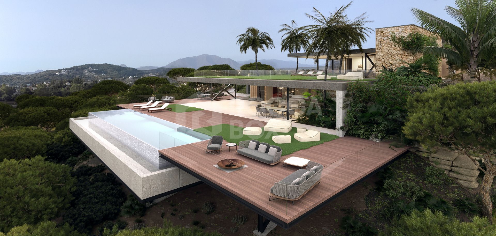 Seaview plot almenara golf with unique flow81 architects project and building license