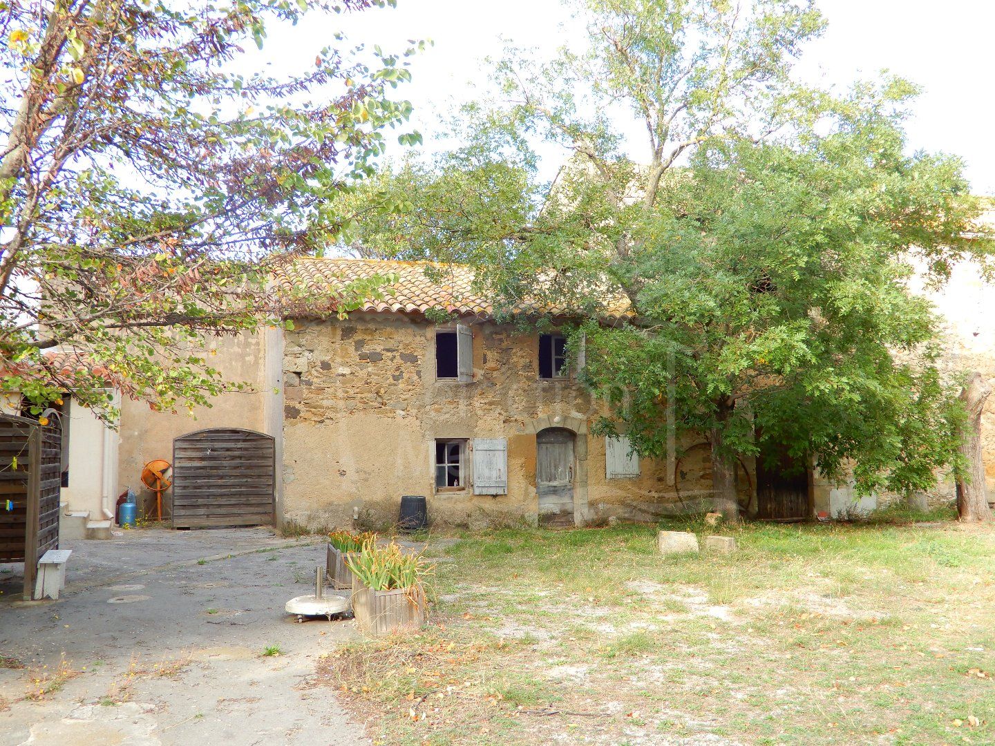 Old winegrowers house with outbuildings