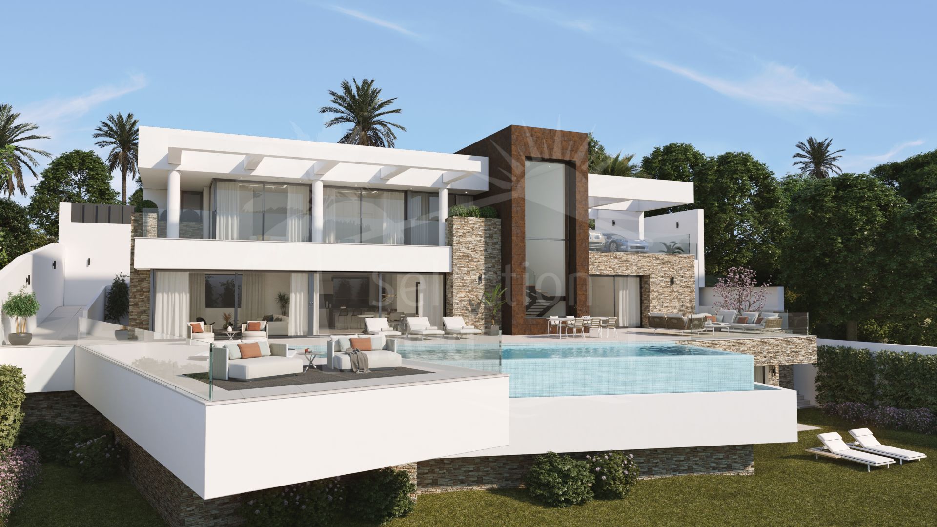 Stunning Architect Designed Villa Project with Panoramic Sea Views Close to Sotogrande.
