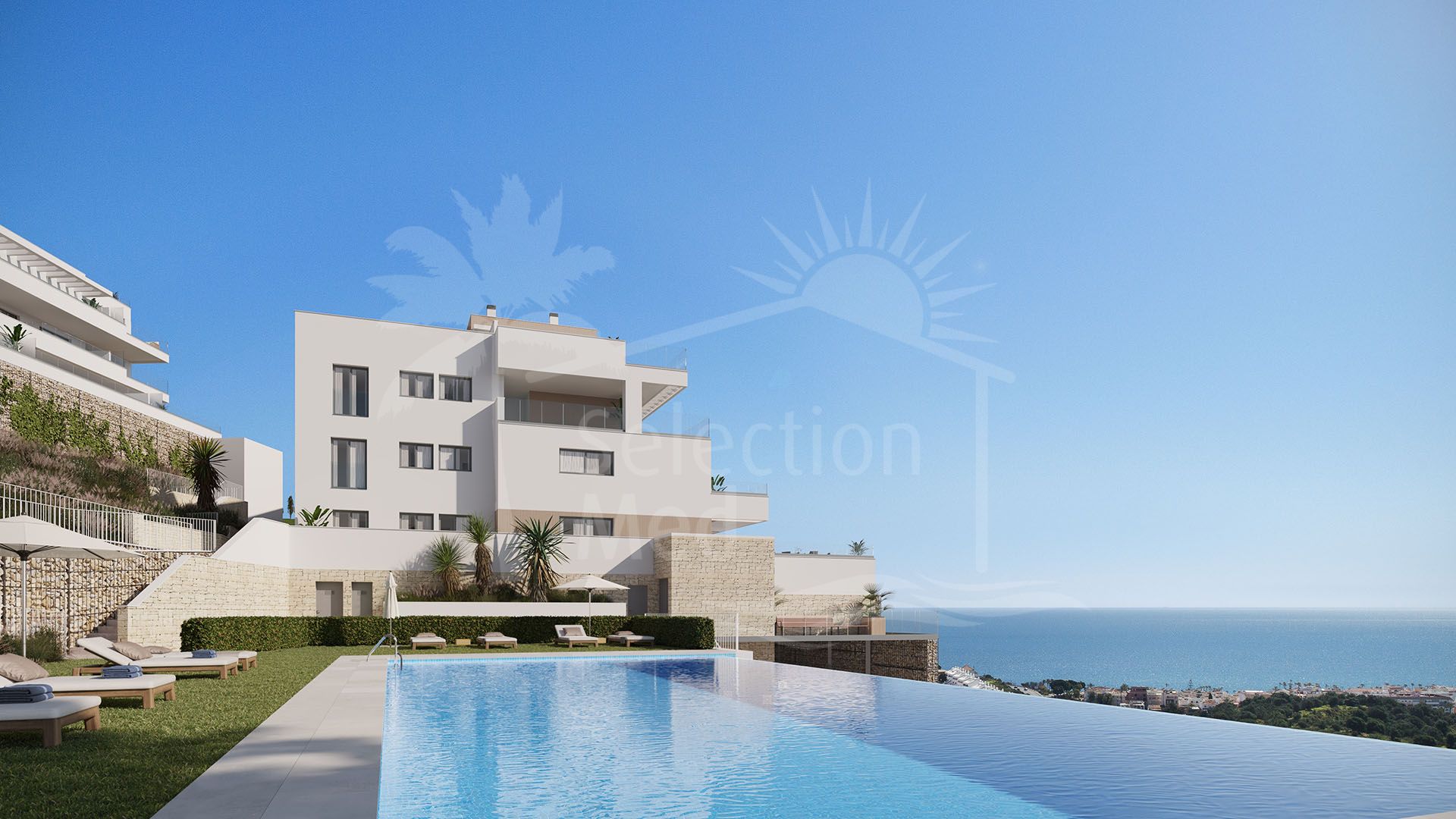 VUE IMPRESSIONNANTE SUR LA MER À LA CALA DE MIJAS