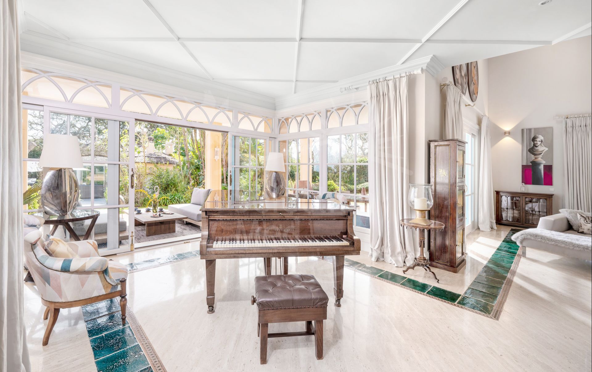 Stunning Frontline Golf Cortijo Style Villa with Panoramic Views of Golf and Sea, in San Roque Golf.