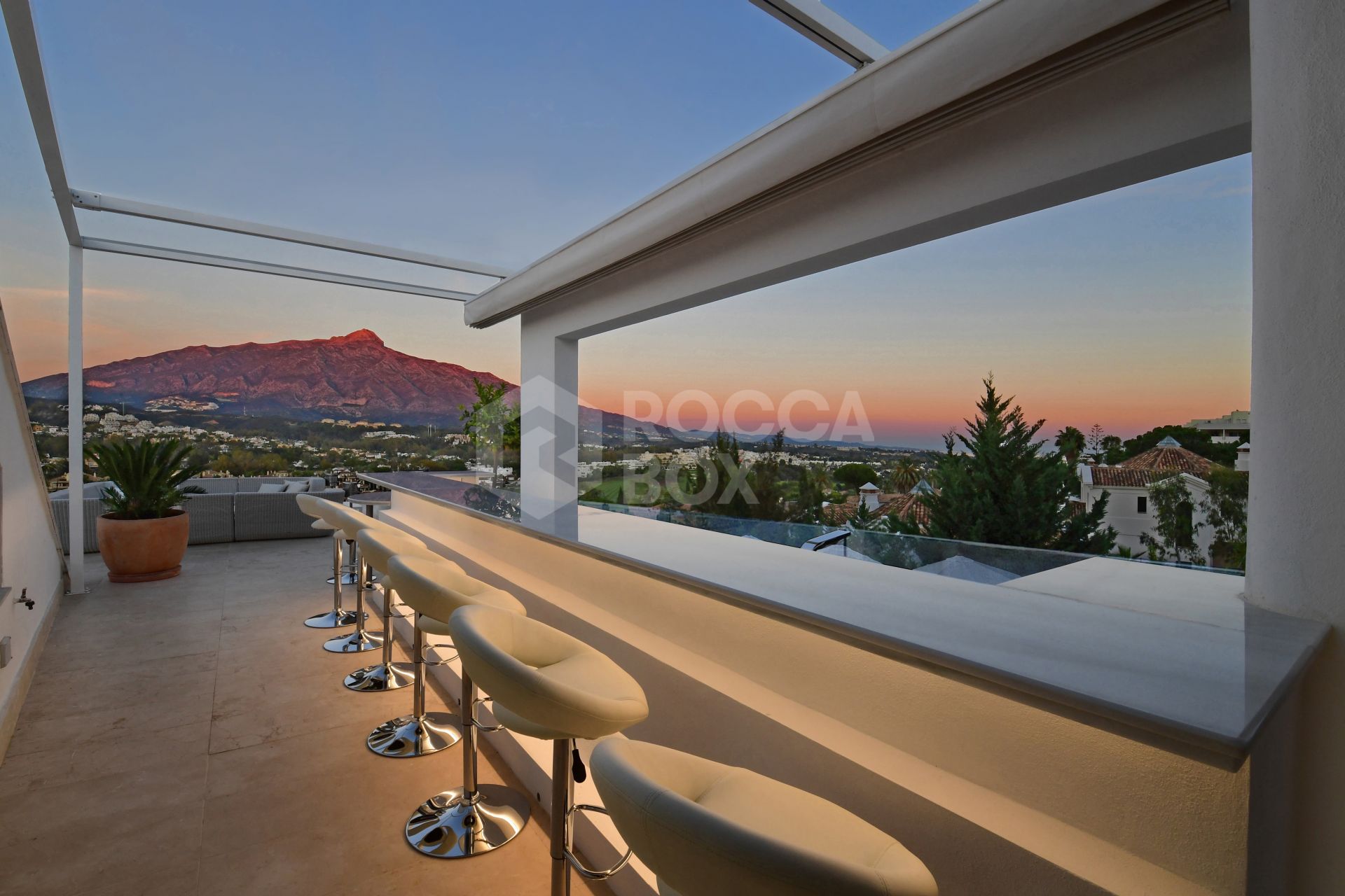 Spectacular South-East Facing Four-Level Contemporary Villa with Sea and Mountain Views in the Heart of Nueva Andalucía’s Golf Valley