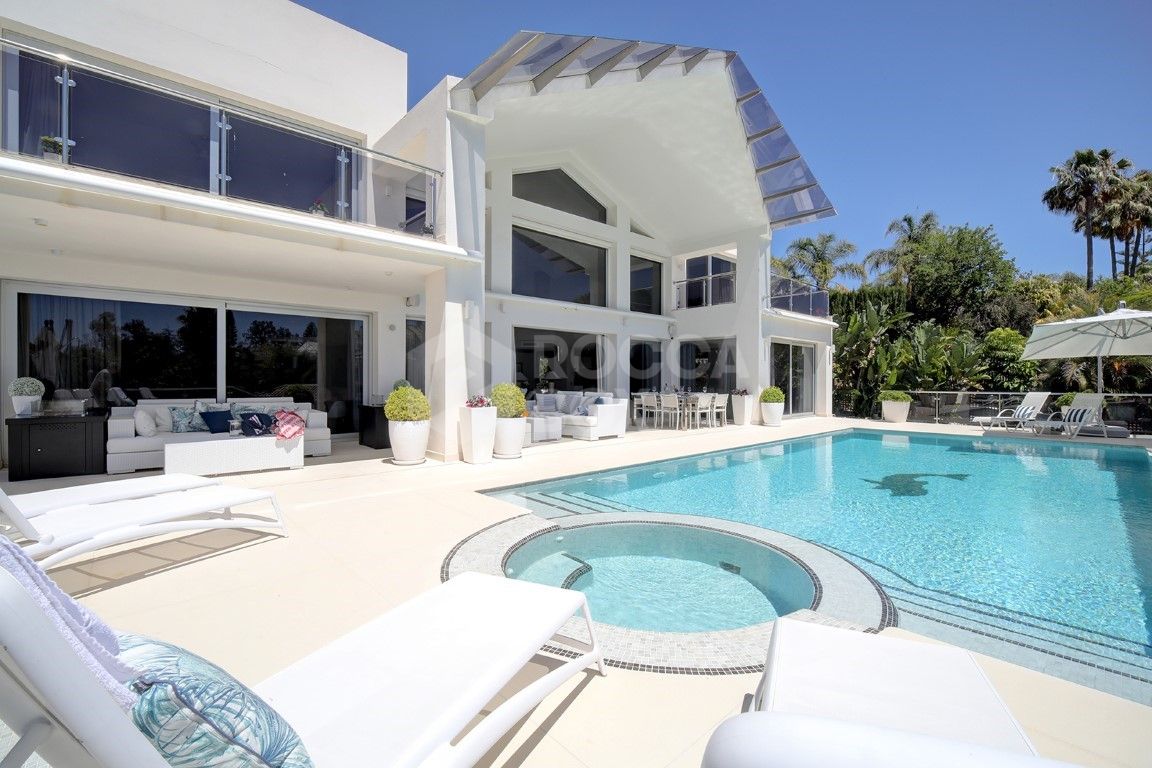 Stunning five-bedroom villa in the exclusive Golf Valley of Nueva Andalucia, Marbella