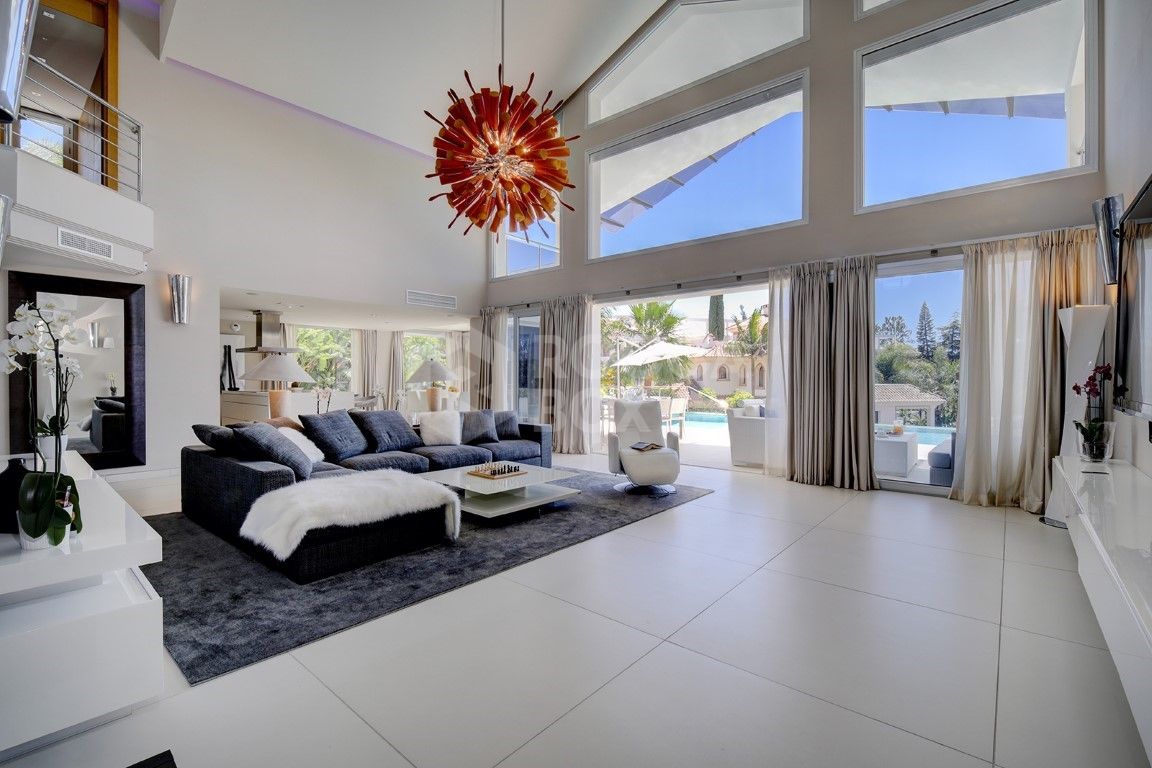 Stunning five-bedroom villa in the exclusive Golf Valley of Nueva Andalucia, Marbella