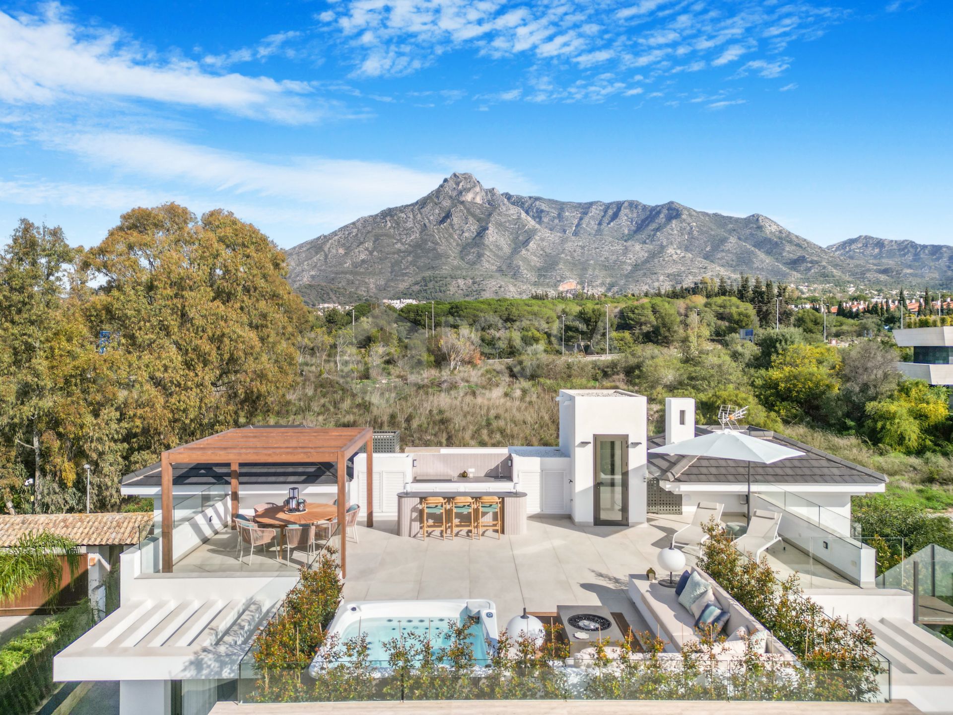 Brand New six bedroom, south facing villa in Lomas del Marques, an exclusive gated community just above the Puente Romano on Marbella's Golden Mile