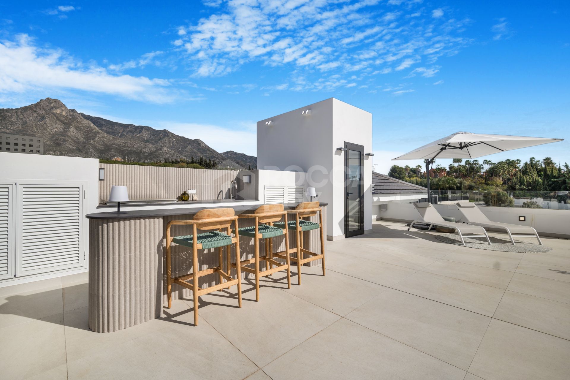 Brand New six bedroom, south facing villa in Lomas del Marques, an exclusive gated community just above the Puente Romano on Marbella's Golden Mile