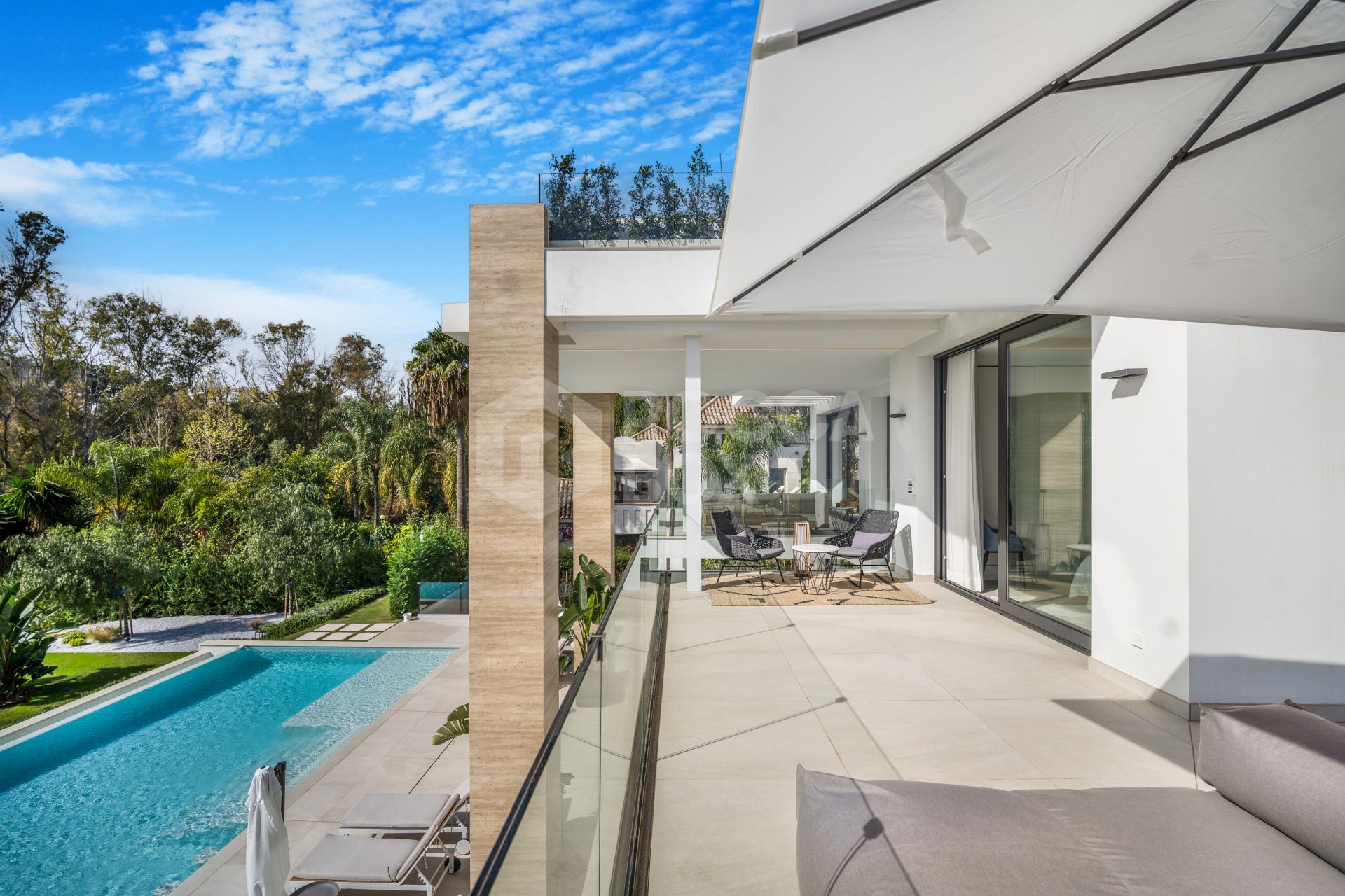 Brand New six bedroom, south facing villa in Lomas del Marques, an exclusive gated community just above the Puente Romano on Marbella's Golden Mile