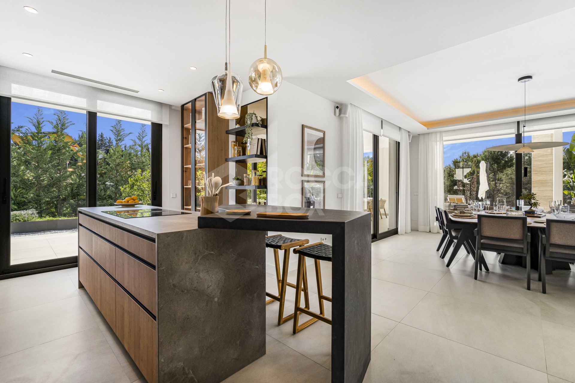 Brand New six bedroom, south facing villa in Lomas del Marques, an exclusive gated community just above the Puente Romano on Marbella's Golden Mile