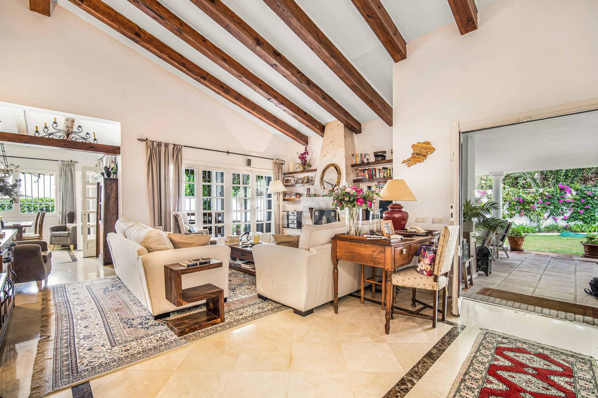 Charming four bedroom, southeast facing villa located in Guadalmina Alta with private pool and garden
