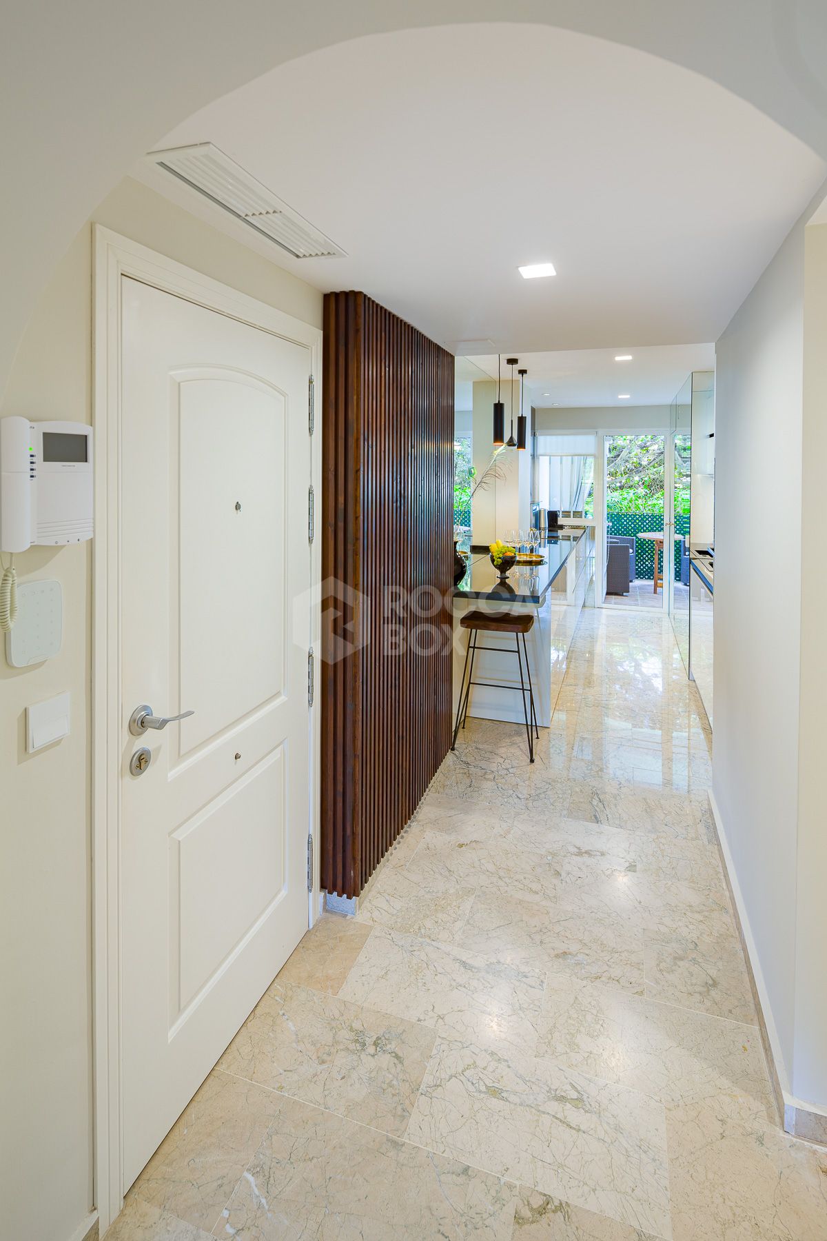 Stunning two bedroom south west facing elevated ground floor apartment in the heart of Marbella's Golden Mile