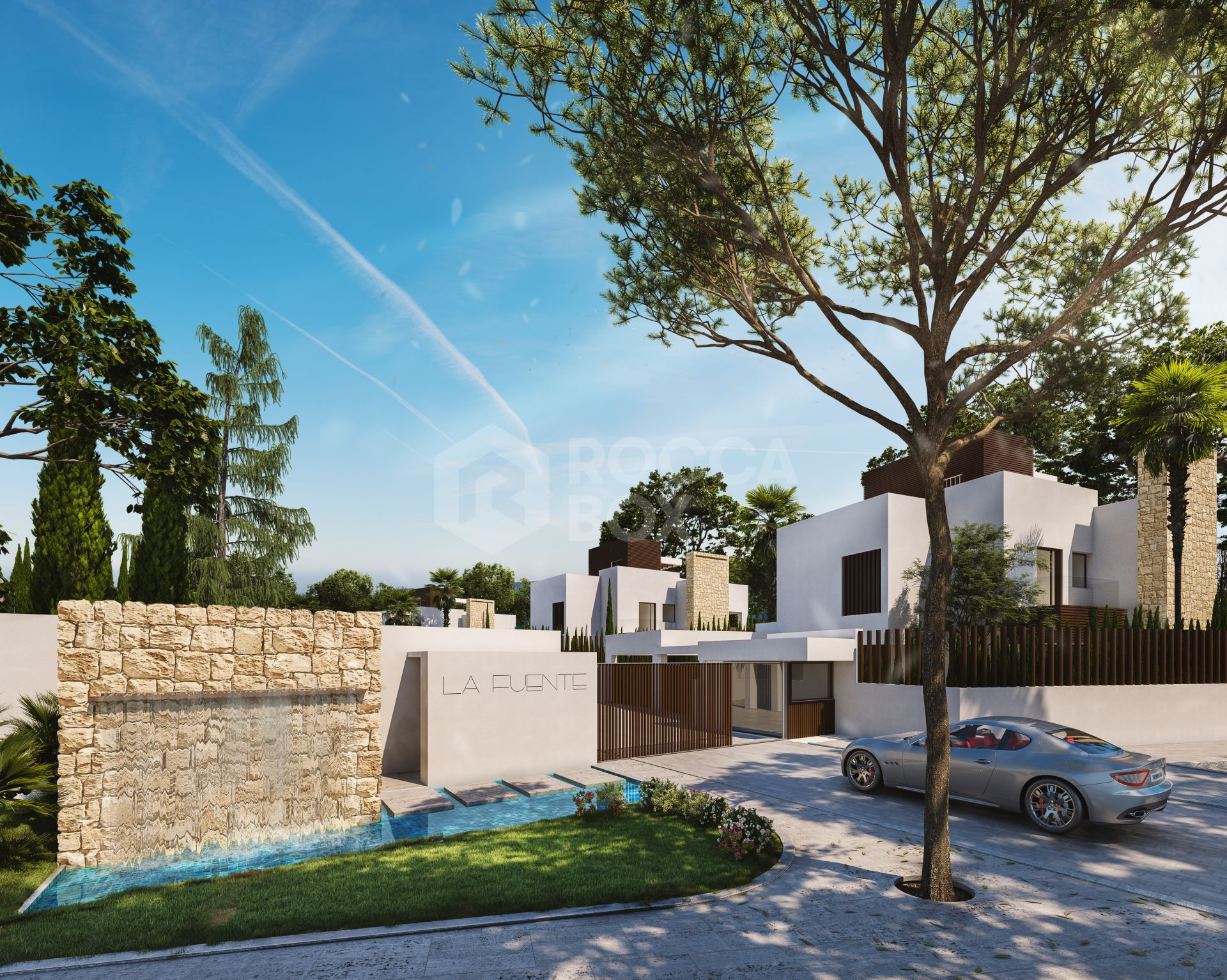 Modern four bedroom, south east facing villa of exceptional qualities is located in a gated community, consisting of only 15 villas, with 24 hour security guards and concierge services situated in a green oasis on the edge of the famous Golden Mile