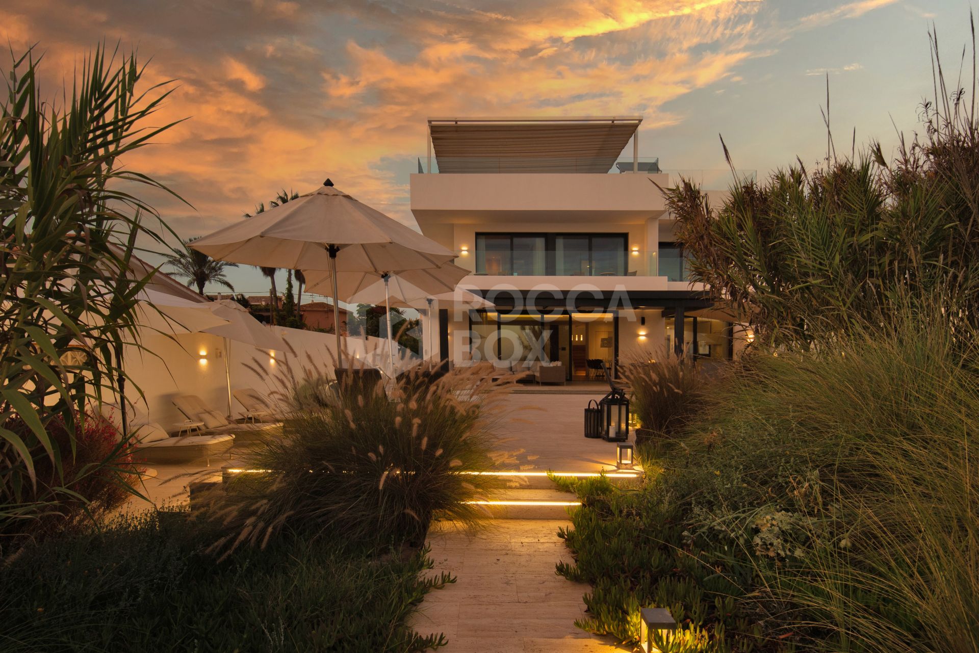 Spectacular South-East Facing Beachfront Villa with Direct Sea Access in Costabella, Marbella