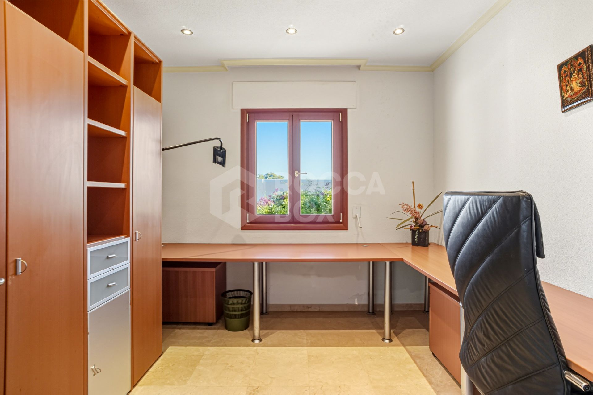 Elegant, southeast facing five bedroom Villa located on the New Golden Mile in Estepona, just steps from the beach