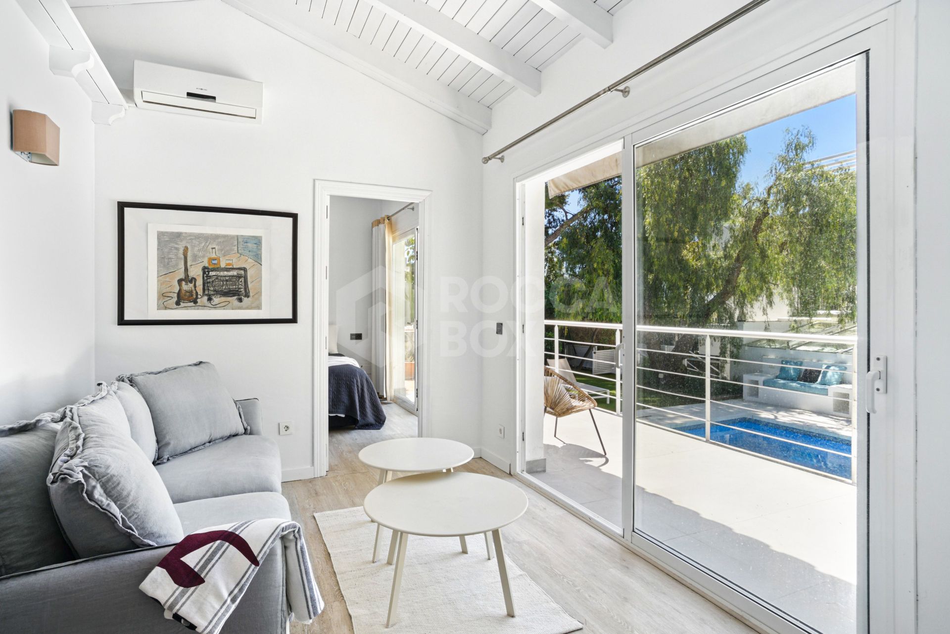 Modern, south facing six bedroom villa with sea views located in Nueva Andalucia, Marbella