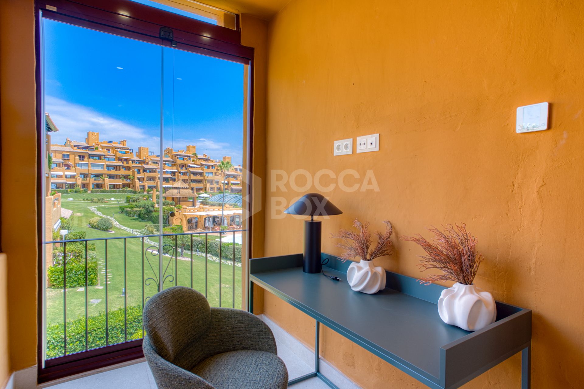 Beautiful beach front, south facing four bedroom apartment located in Los Granados del Mar on the New Golden Mile