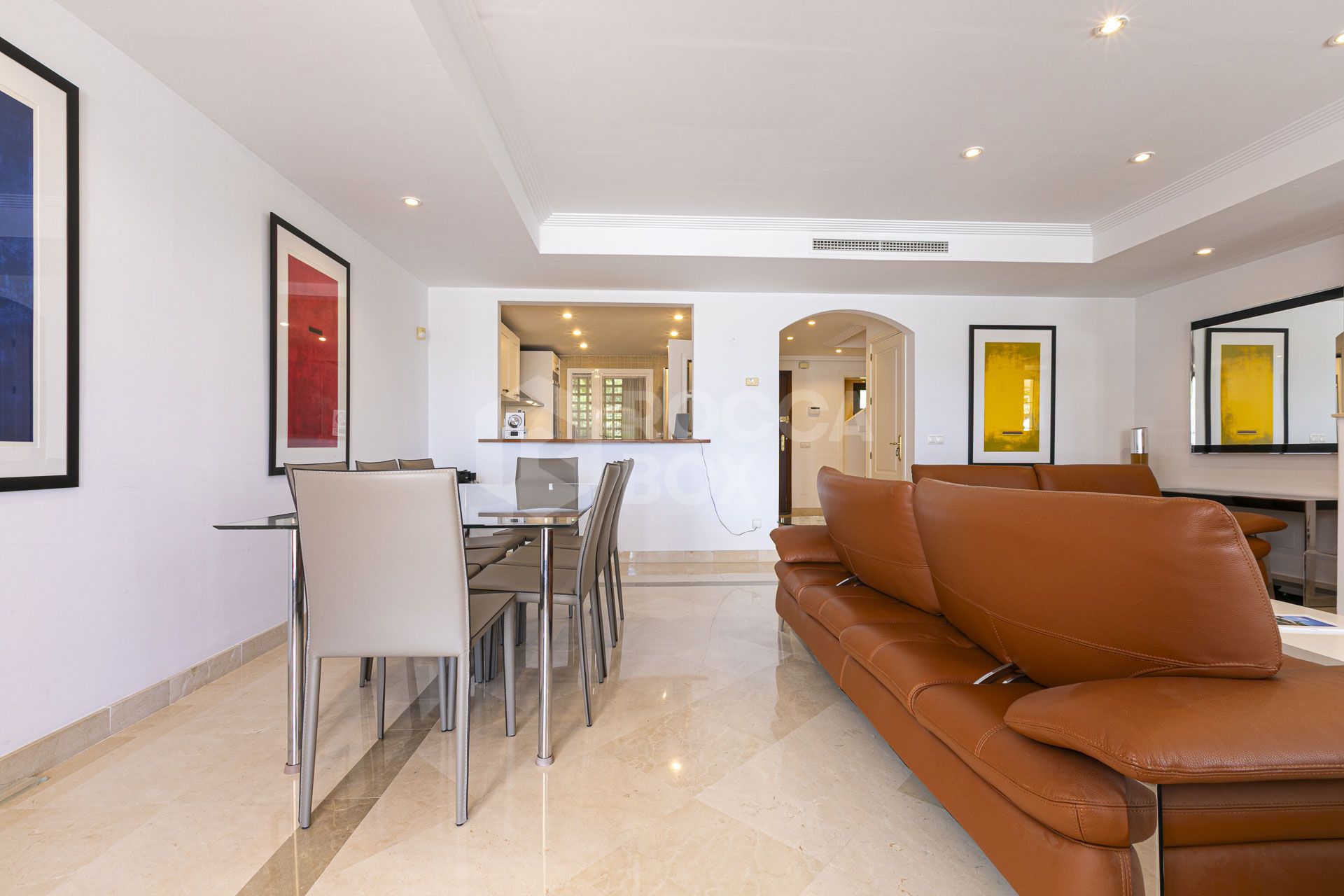Beautiful south-facing, four bedroom townhouse in Los Almendros, part of the secure Los Arqueros Golf community in Benahavís