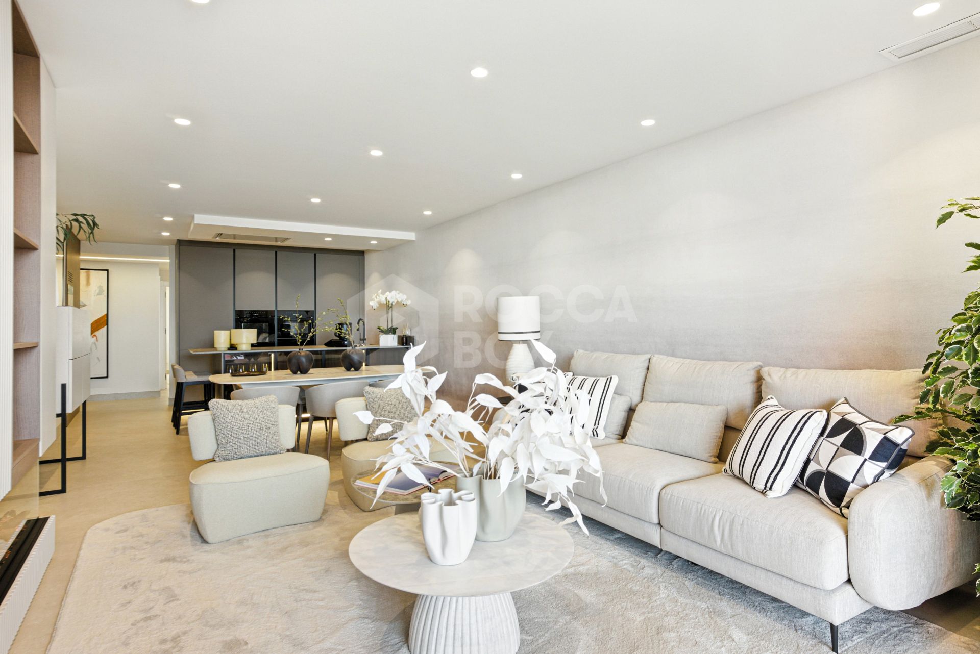 Impeccably renovated, south facing beach front, garden apartment located in the exclusive Menara Beach community on the sought-after New Golden Mile