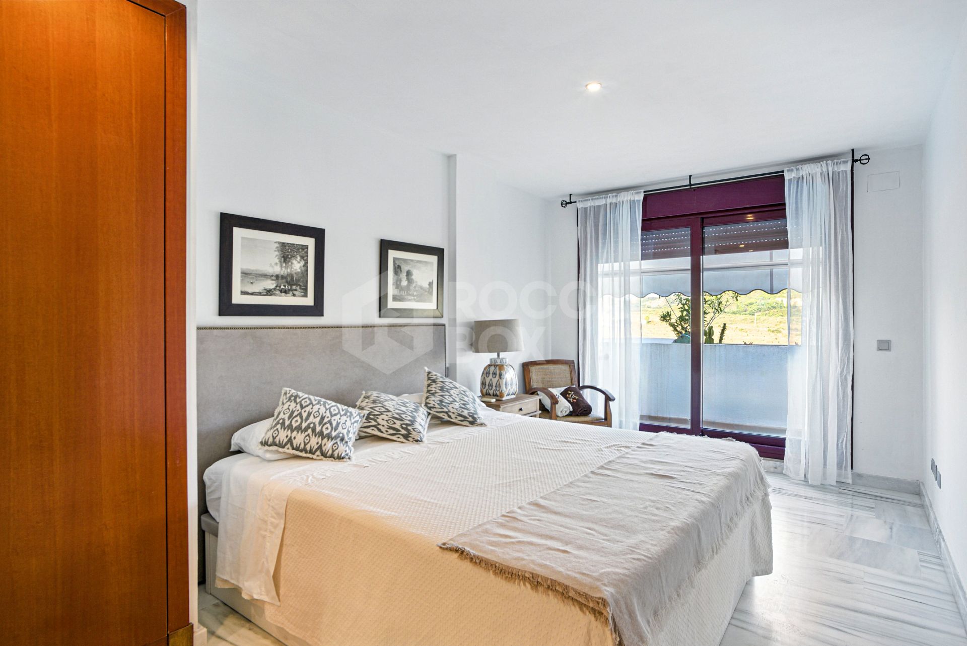 Charming west facing, three bedroom duplex penthouse located in the gated community Parque Botanico, Estepona