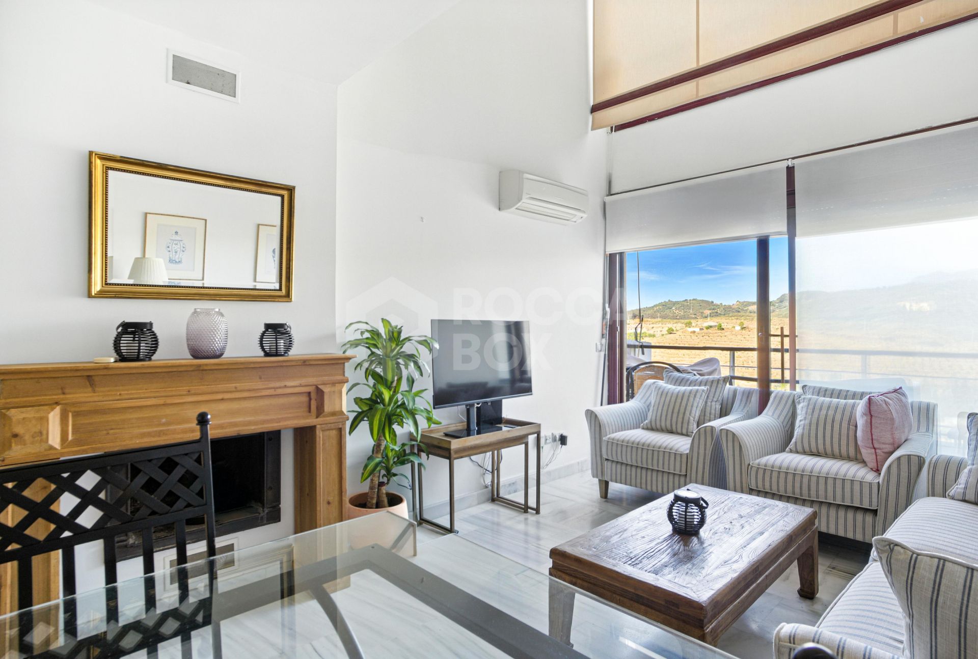 Charming west facing, three bedroom duplex penthouse located in the gated community Parque Botanico, Estepona