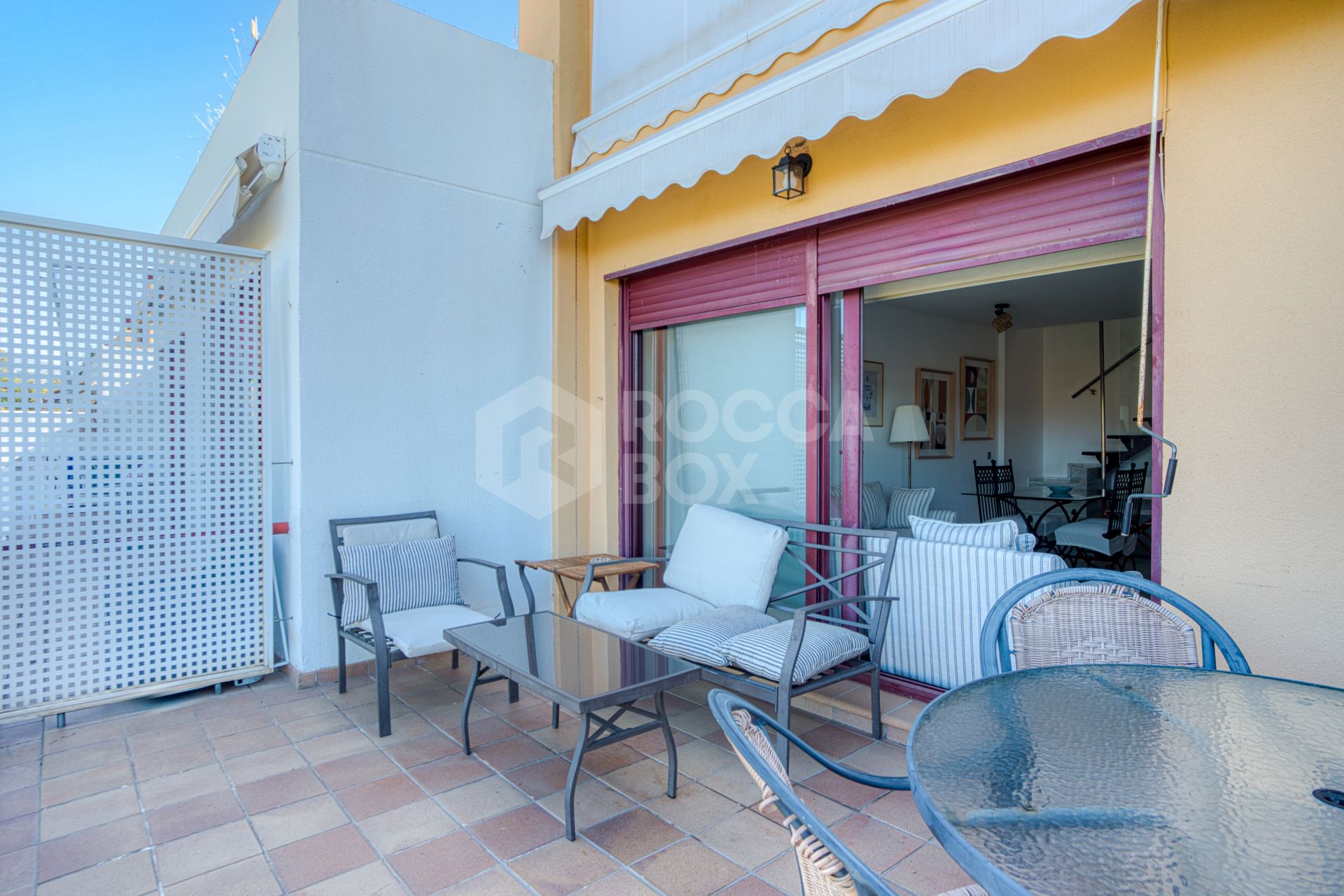 Charming west facing, three bedroom duplex penthouse located in the gated community Parque Botanico, Estepona