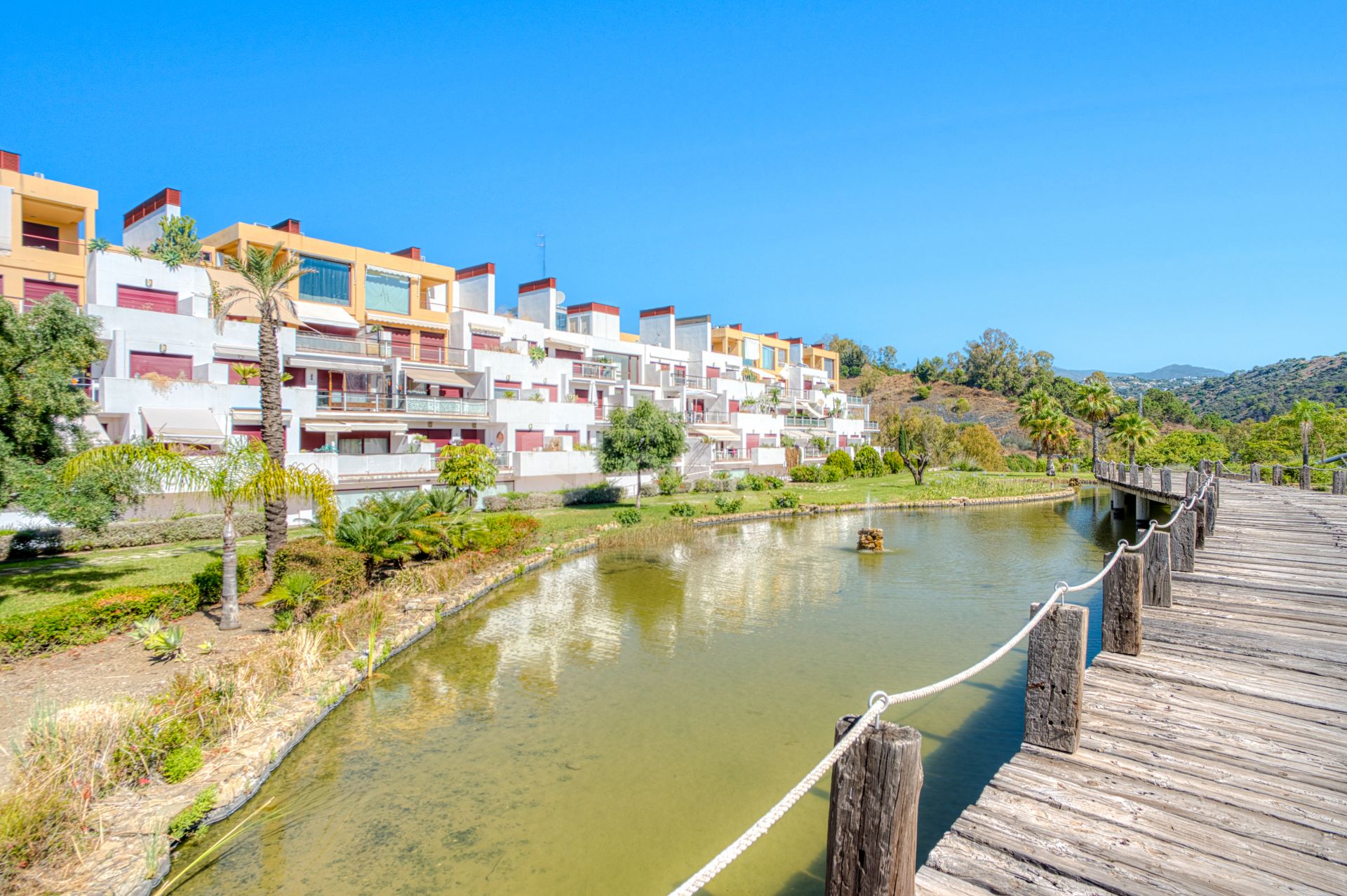 Charming west facing, three bedroom duplex penthouse located in the gated community Parque Botanico, Estepona