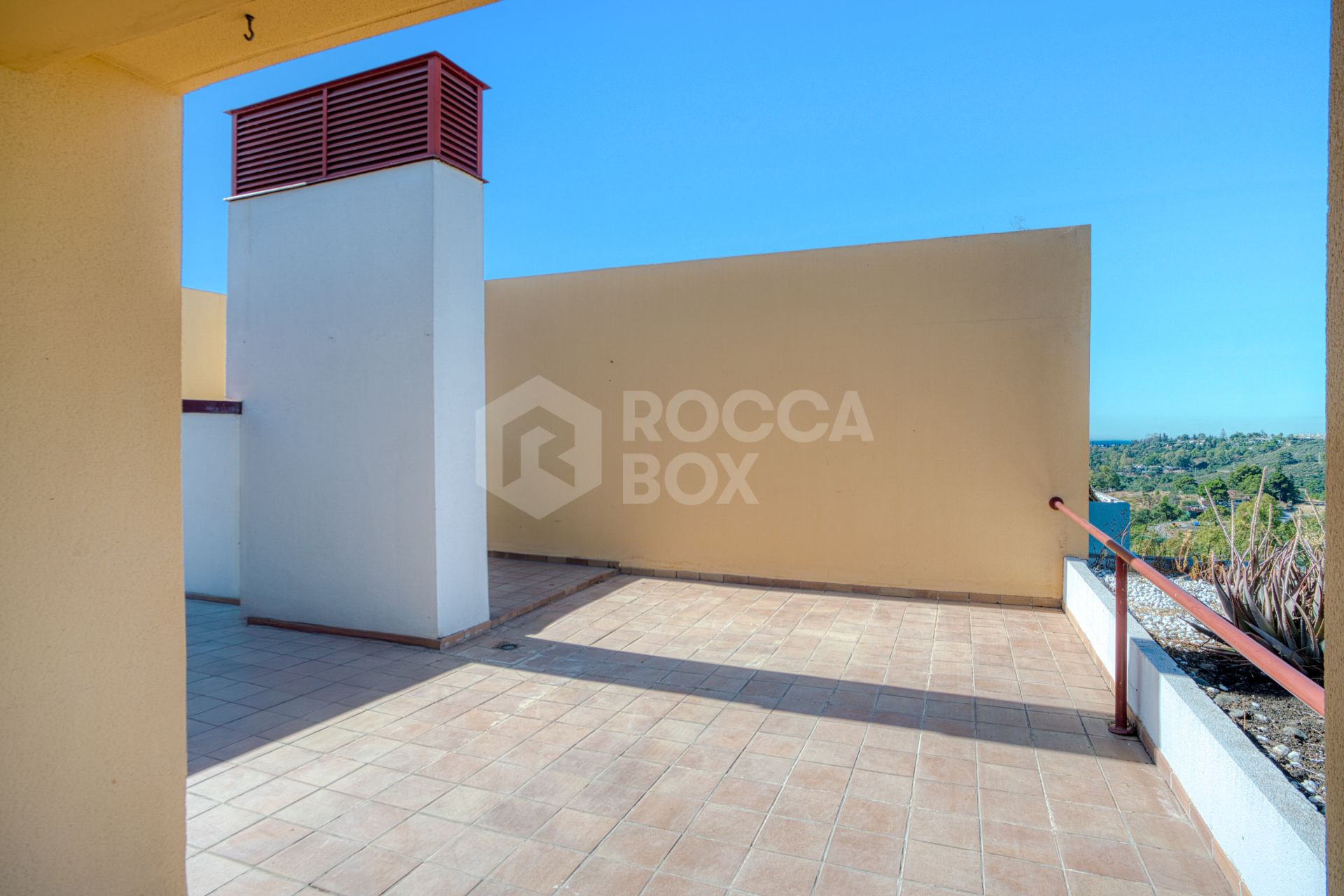 Charming west facing, three bedroom duplex penthouse located in the gated community Parque Botanico, Estepona