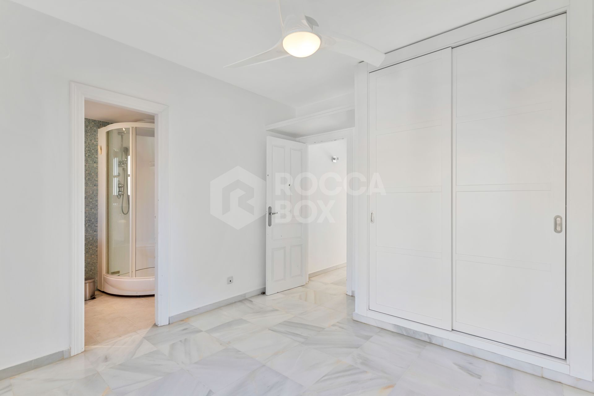 South-facing four-bedroom townhouse located in the gated community of Montepiedra , Nagueles within the Golden Mile, Marbella