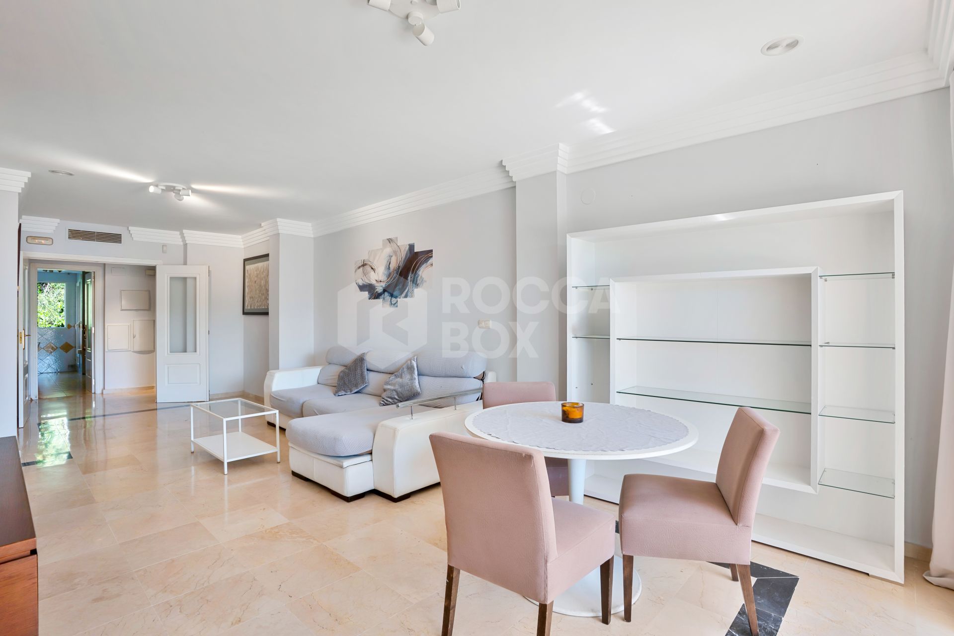 Bright south west-facing two bedroom apartment located in the gated community of Lomas de Rio Real, Marbella