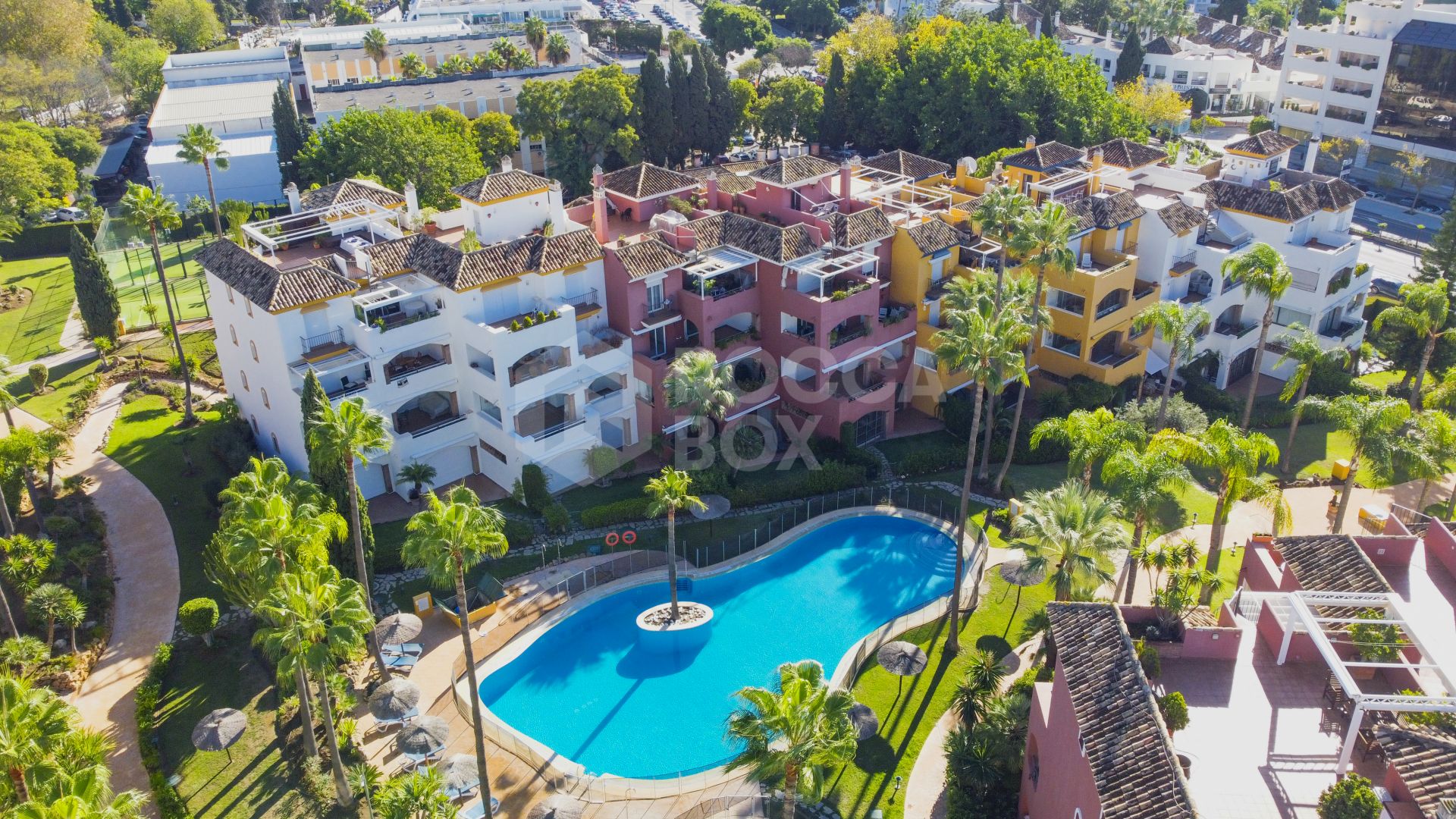 Excellent two bedroom, west facing apartment in the gated community El Infantado on Marbella’s Golden Mile