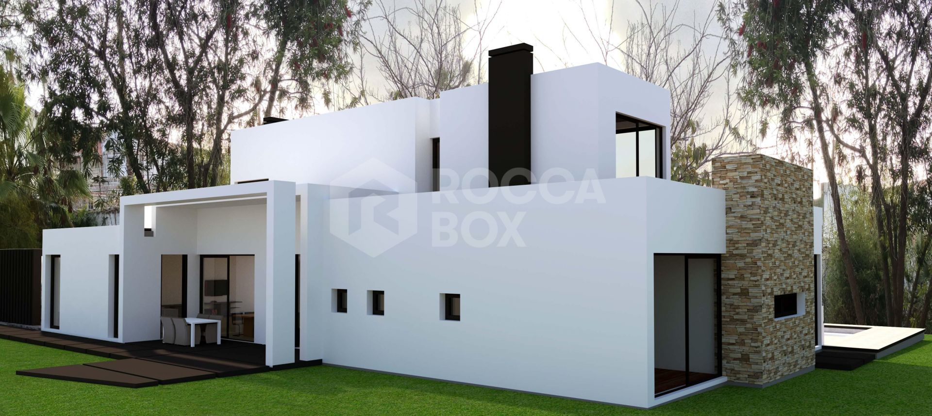 Villa Maya – a magnificent four-bedroom modern beachside villa, currently under construction on the cusp of Guadalmina Baja